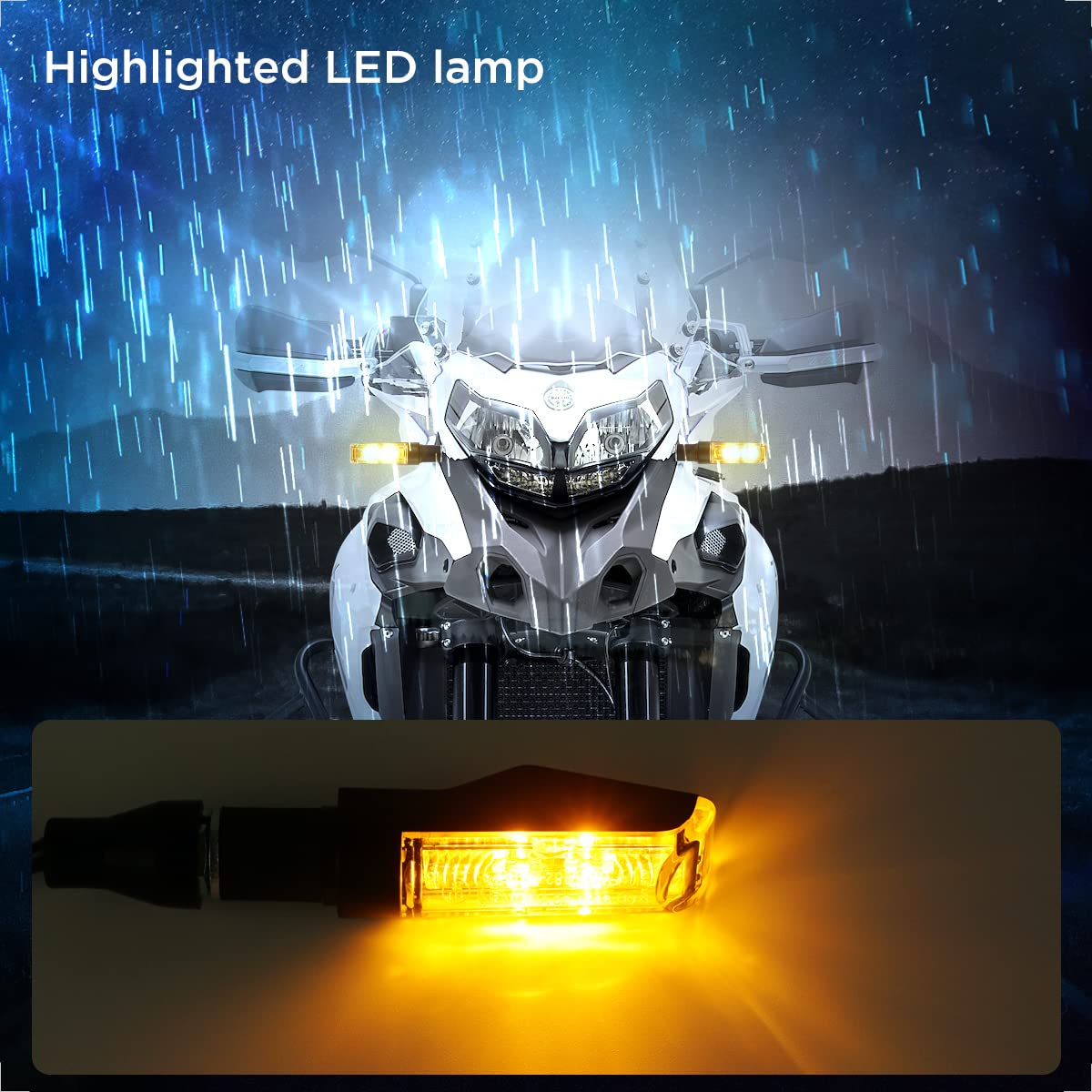 Evermotor Motorcycle Turn Signals Led Rear Light Flashing 12V Universal Blinkers With Waterproof Aluminium Alloy Shell For Scooter Ebike Electric Motorcycle Utv(2 Pcs)