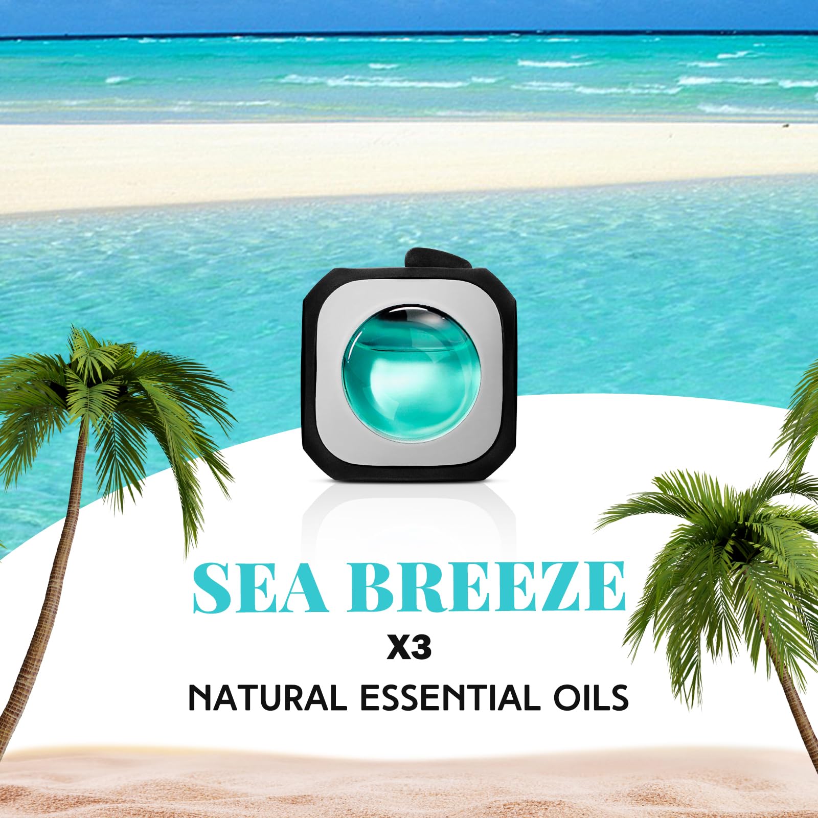 SCENTORINI Car Air Freshener, Vent Clips, Ocean Breeze New Car Scents Air Freshener, Car Fresheners Long Lasting, Pack of 6, Up