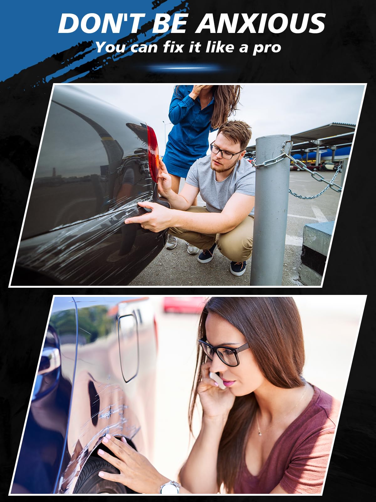 Syoauto Silver Touch Up Paint For Cars, Auto Touch Up Paint Silver Scratch Repair Automotive Silver Car Paint Pen 2 In 1 Car Tou