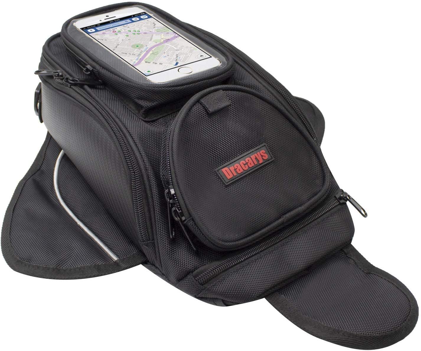 Dracarys Motorcycle Tank Bag - Oxford Saddle Black Motorbike Bag - Strong Magnetic Bag For Honda Yamaha Suzuki Kawasaki Harley