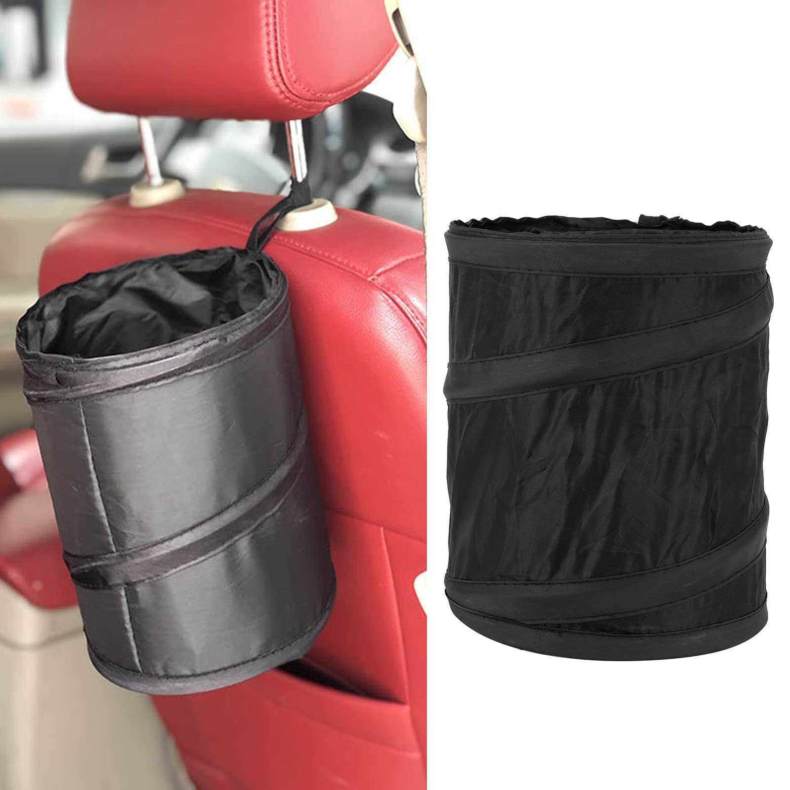 Ubervia Vehicle Waste Basket, Leakproof Car Trash Bin Foldable for Car for Drivers