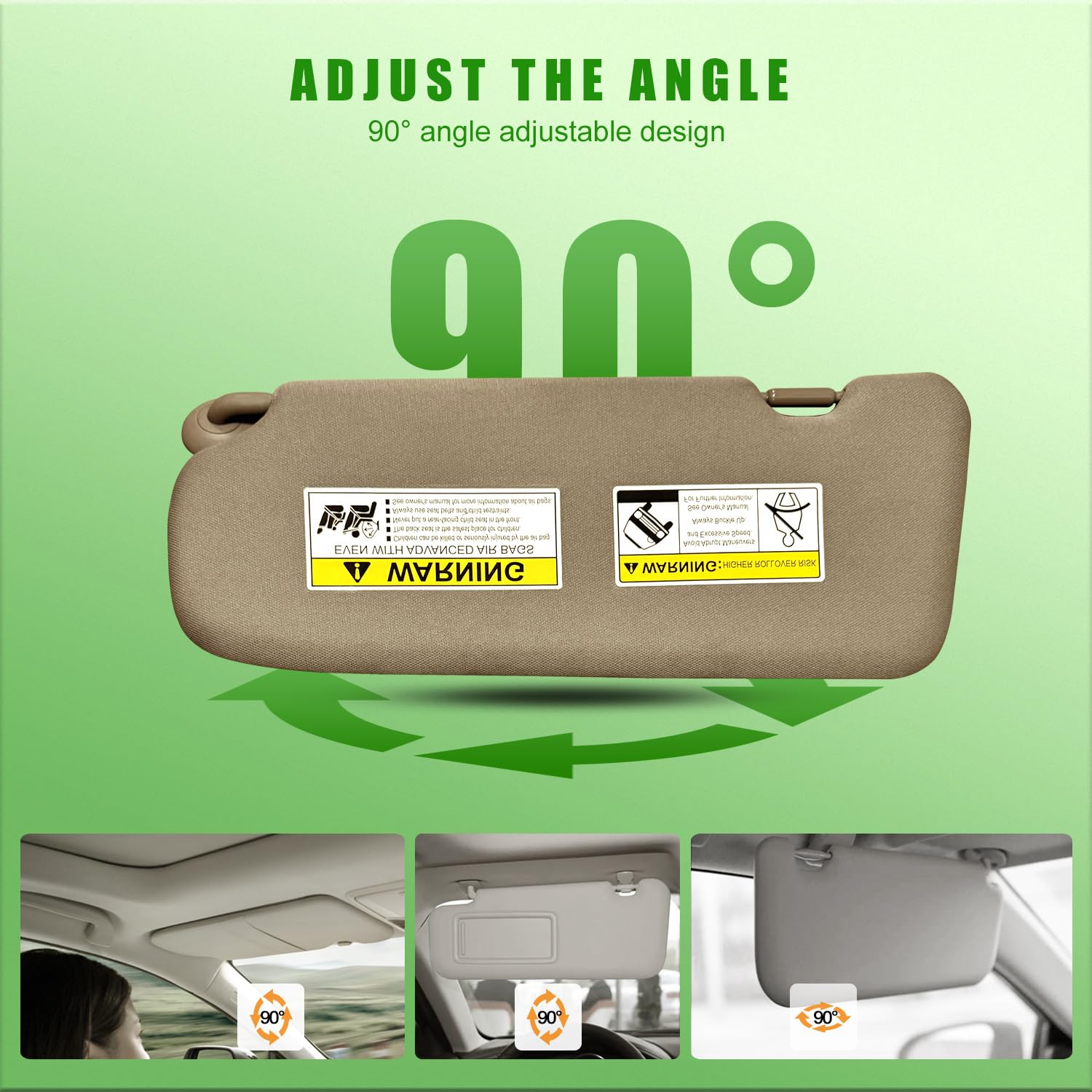 Right Passenger Side Sun Visor For Honda Crv 2017 2018 2019 2020 2021 2022 Replace 83280-Tly-H11Zb With Vanity Light/With Makeup