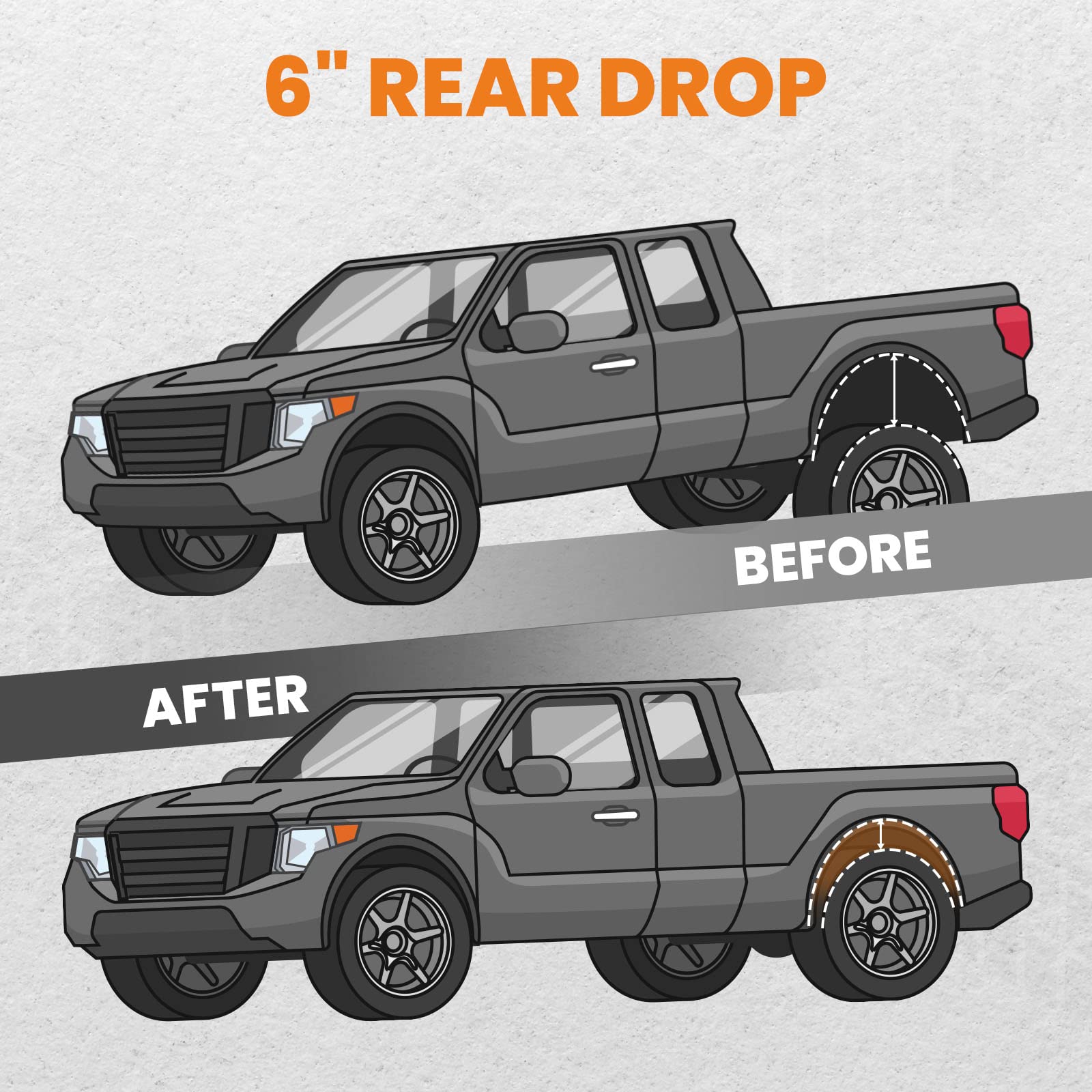 Waverspeed 6" Rear Axle Flip Kit for Chevy Silverado C1500 (1988-1998) - Carbon Steel Lowering Drop Kit