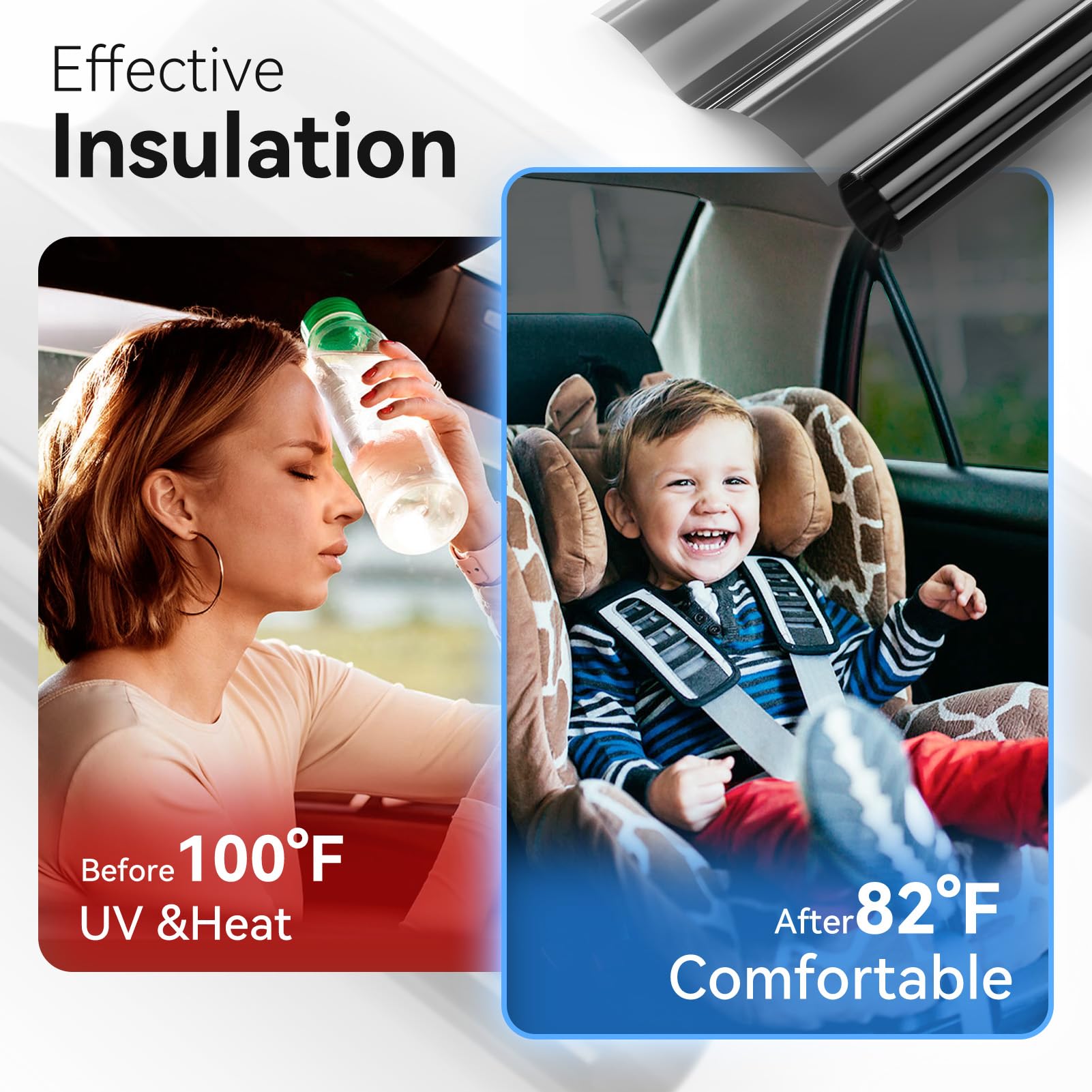 Vepagoo 5% VLT Ceramic Car Window Tint Film (20'' x 100FT) - Heat & Glare Reduction, Blocks UV & IR Rays, Scratch Resistant, Pri