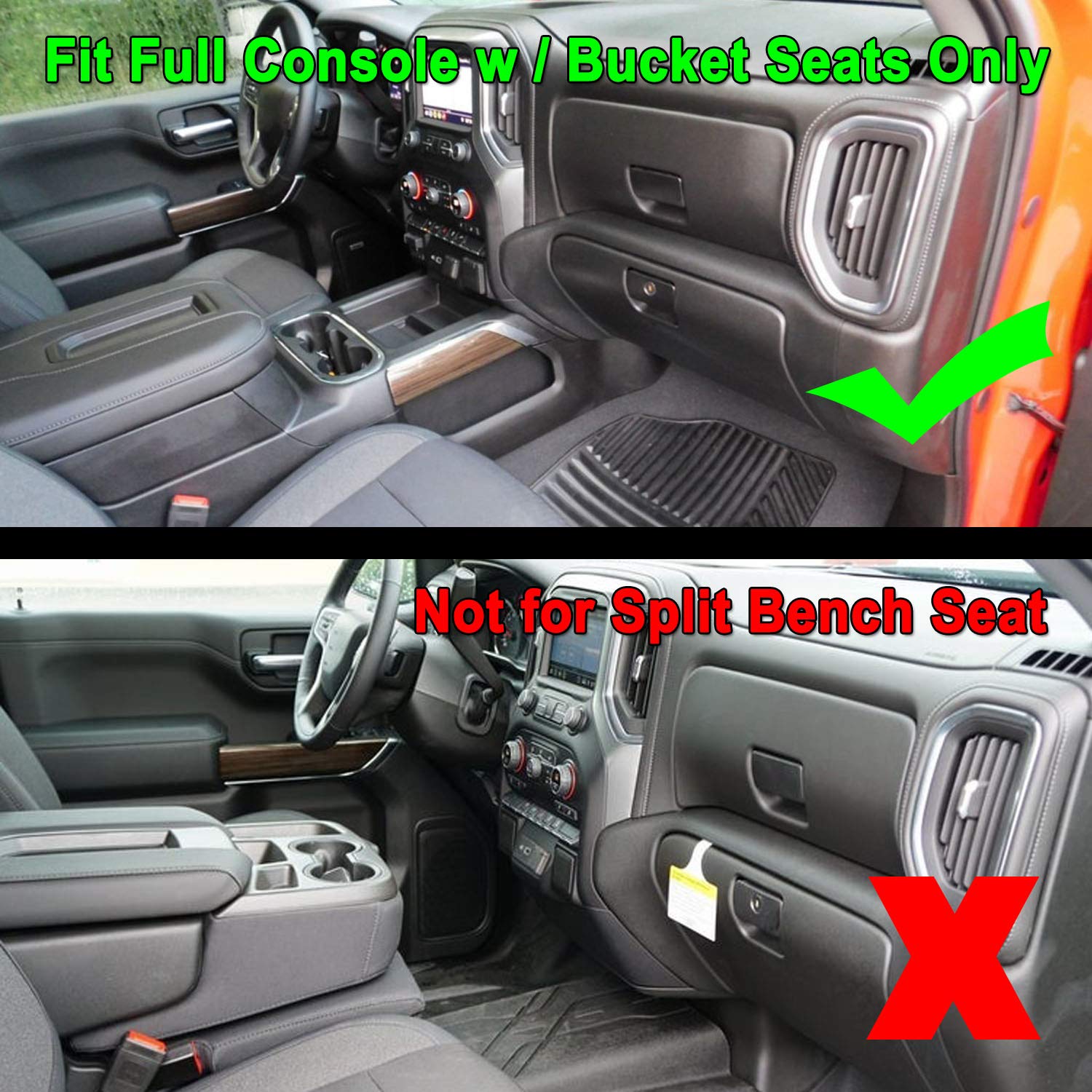 Jkcover Center Console Organizer Tray Compatible With (2019-2023 2024) Chevy Silverado 1500/Gmc Sierra 1500 And 2020-2024 Silver