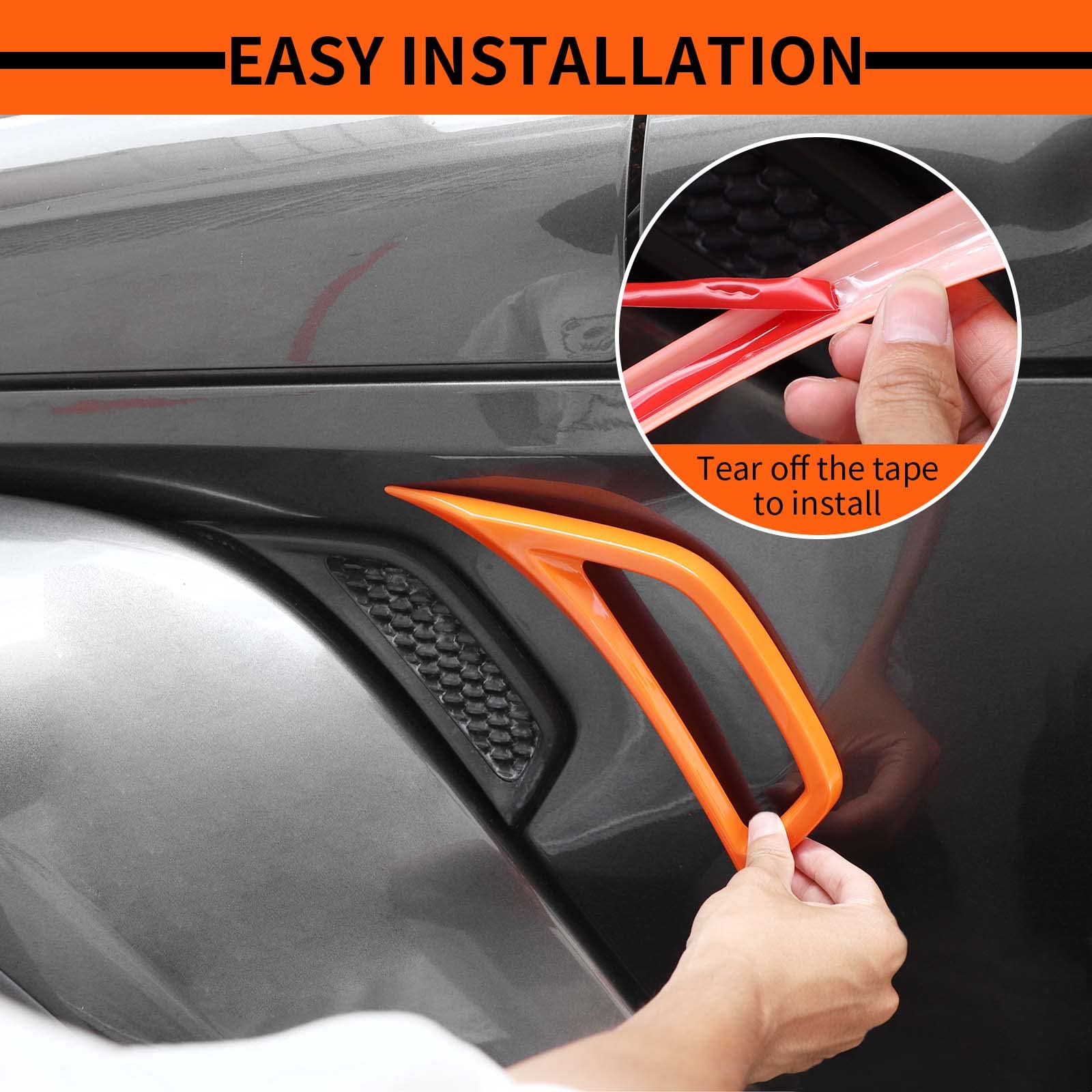 Voodonala For Jeep Jl Abs Side Air Conditioning Vent Outlet Decoration Trim For 2018-2025 Jeep Wrangler Jl Jlu Gladiator Jt 4Xe