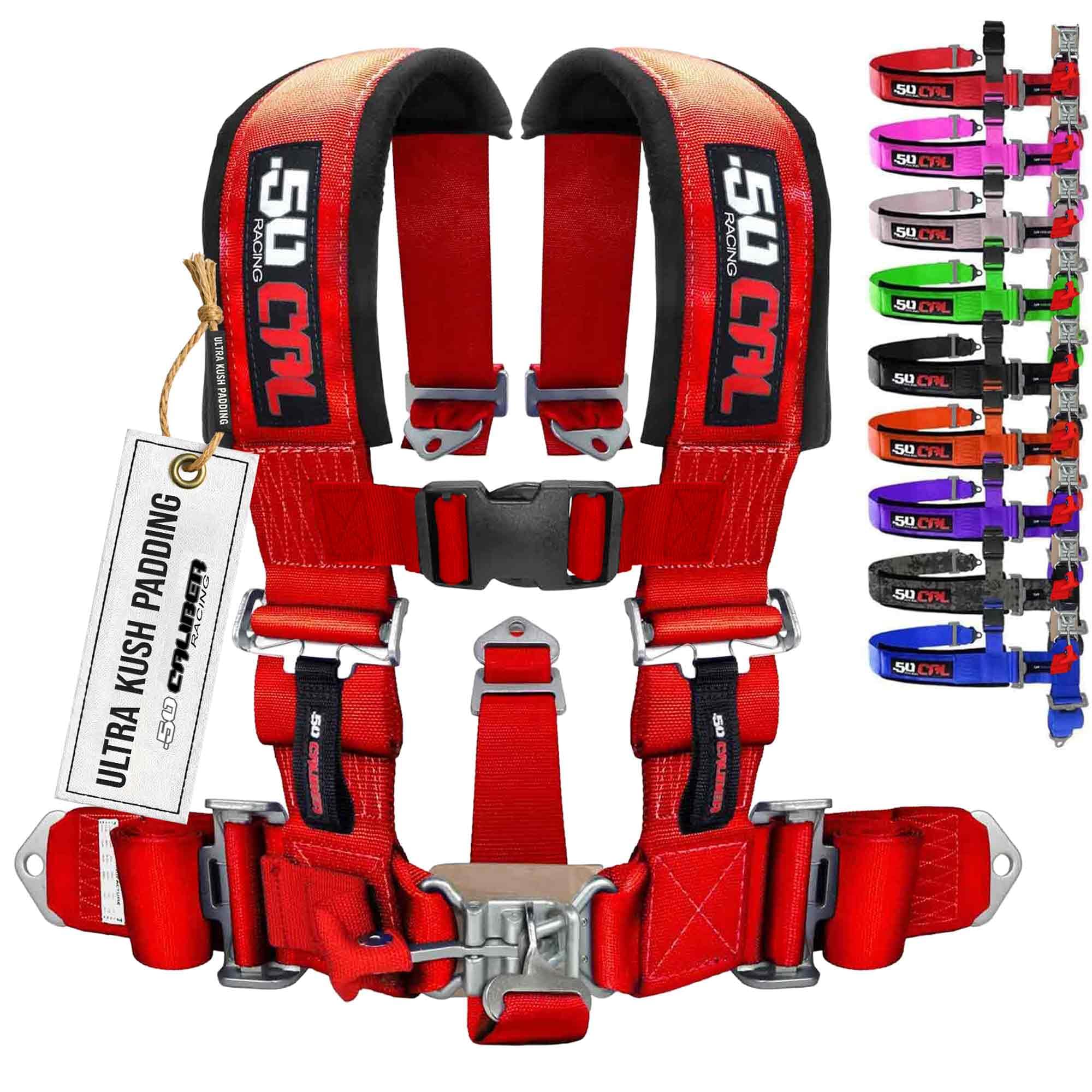 1pc Red 5 Point Harness for Bucket Seat, Latch Release, Racing Harness 5 point, Race Car, UTV, RZR [6005]