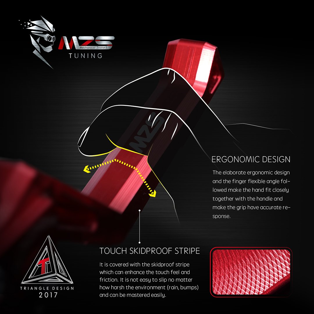 Mzs Red Motorcycle Clutch Brake Levers Short Adjustable Cnc Compatible With Grom Msx125 14-25 / Cbr500R Cb500F Cb500X 13-21 / Cb