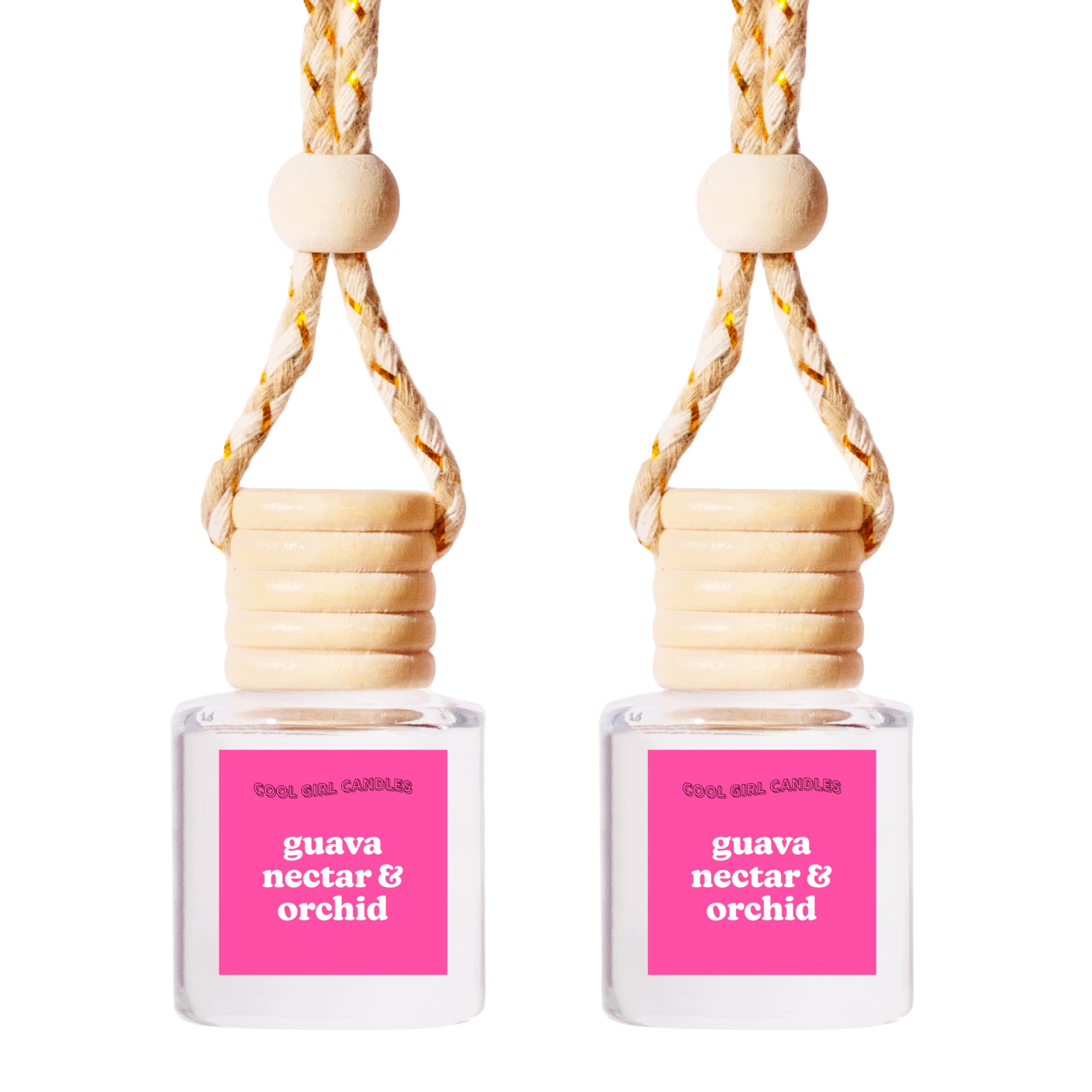 Coolgirlcandles Guava Nectar Orchid Car Hanging Fragrance Oil Diffuser Car Air Freshener Diffuser For Essential Oils, Scents Aro