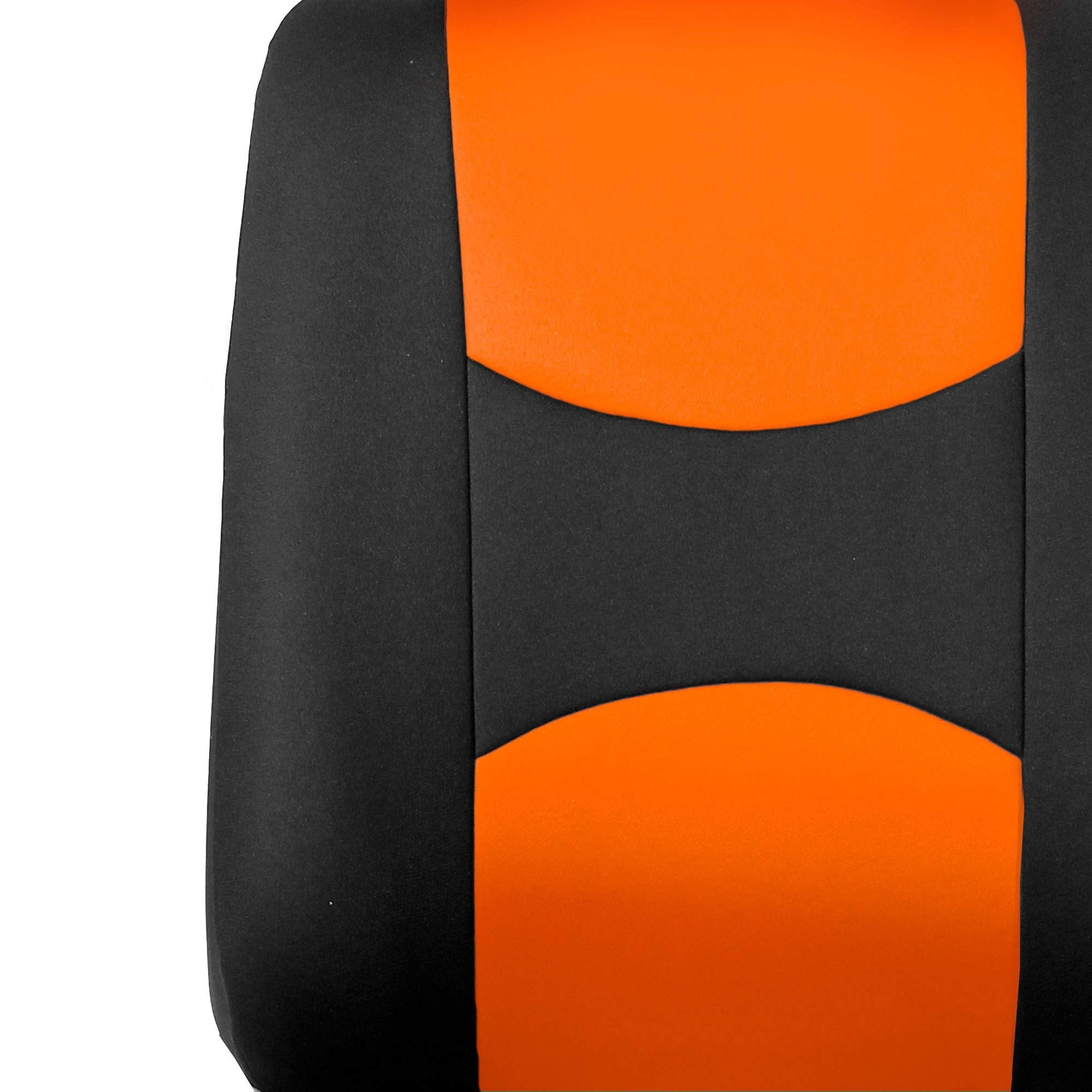 Fh Group Car Seat Cover Rear Seat Cover For Back Seat Cloth - Universal Fit For Cars With Solid Bench, Orange Car Seat Protector