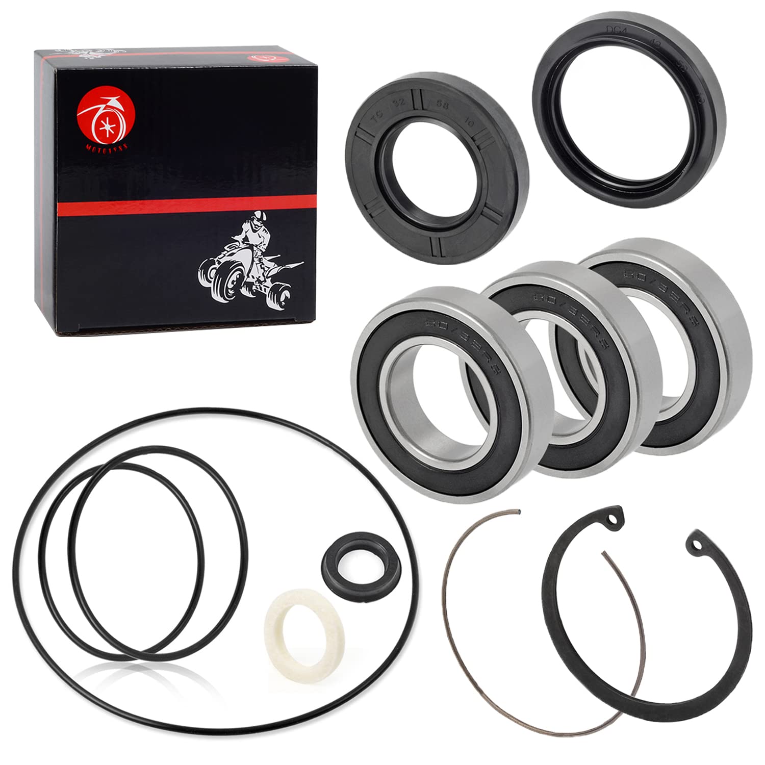 MOTO1988 Rear Axle & Brake Drum Seals Kit for Honda Recon 250 TRX250EX TRX250X 1997-2022 Model 91208-HF7-005