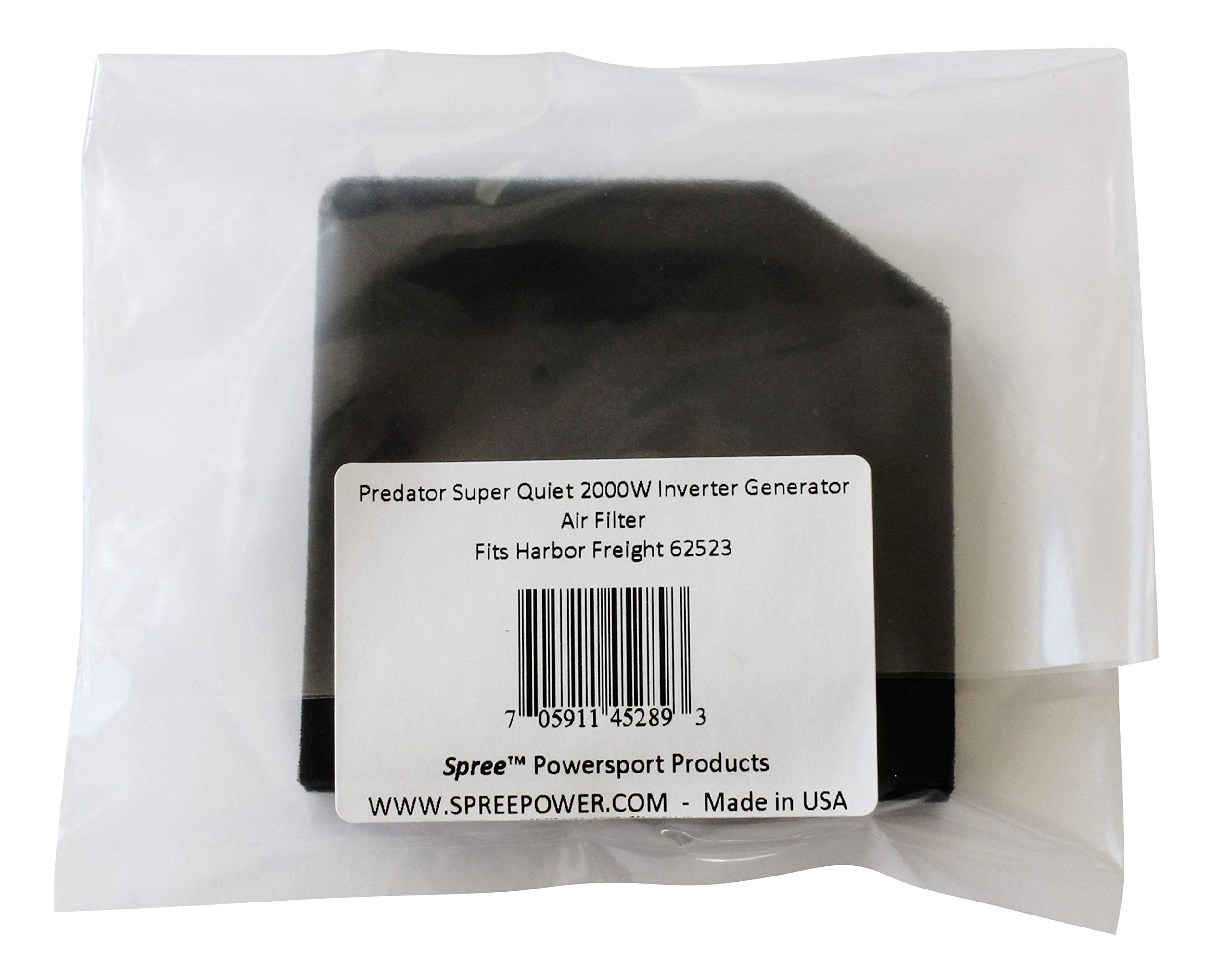 Spree Air Filter for Harbor Freight Predator 2000W Inverter Generator - Model 62523