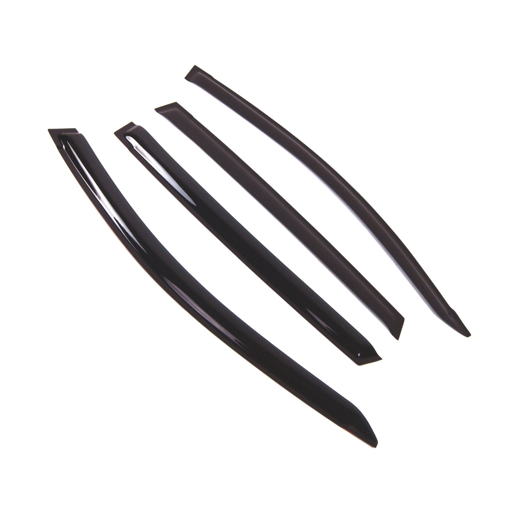 Tuningpros WD2-741 Dark Smoke 4 Pcs Set Window Visor (Outside Mount) Deflector Rain Guard Compatible with 2013-2016 Toyota RAV4
