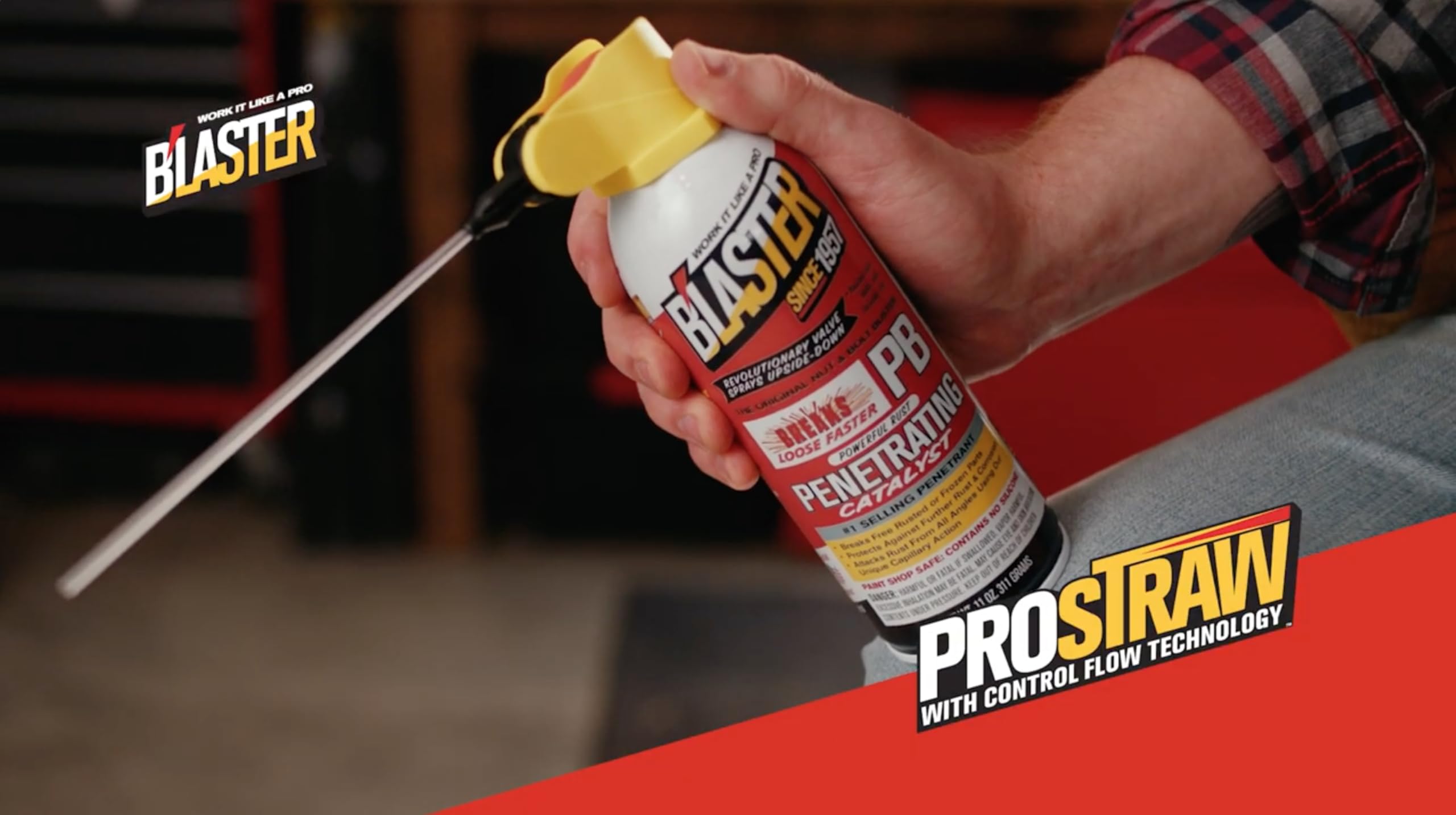 Blaster Penetrating Oil Spray - 11oz Multi-Use Anti Rust Fluid, Loosens Rusted Bolts, Case of 12, Model 16-PB-DS