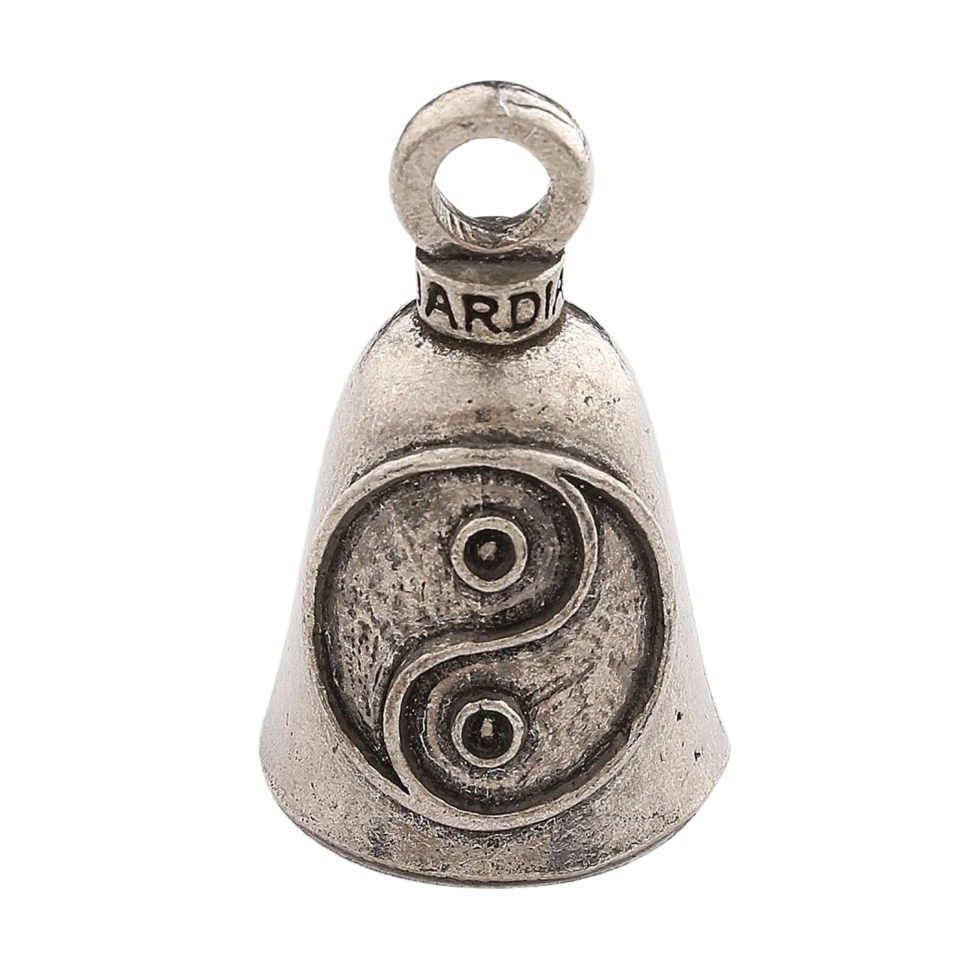 Guardian Bell Yin Yang Zen Good Luck Bell W/Keyring & Black Velvet Gift Bag | Motorcycle Bell | Lead-Free Pewter | Good Luck Gif