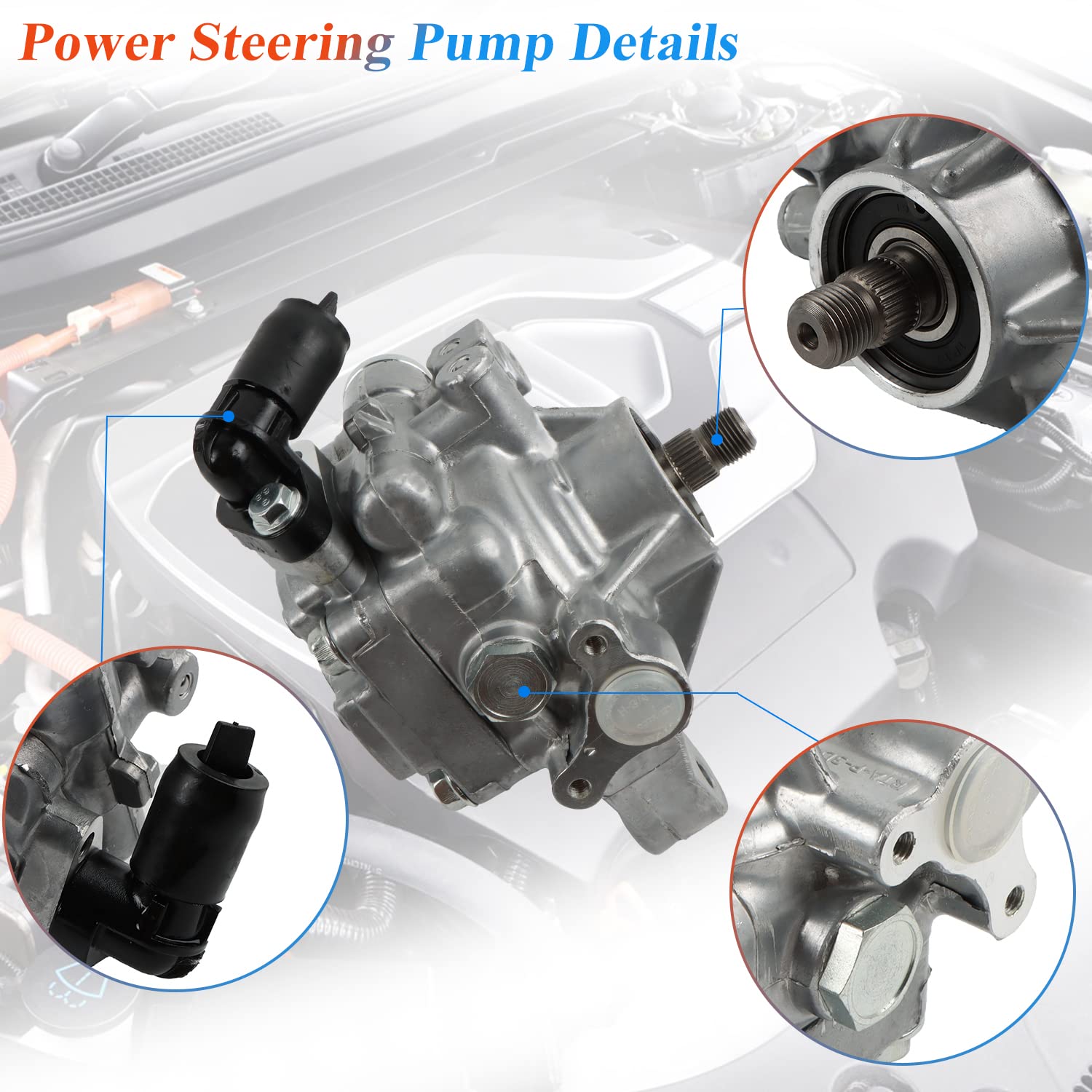 Daysyore 21-5419 Power Steering Pump Fits For 2006-2007 Honda Accord,2002-2011 Crv,For 2006-2011 Element,For 2002-2006 Rsx,For 2