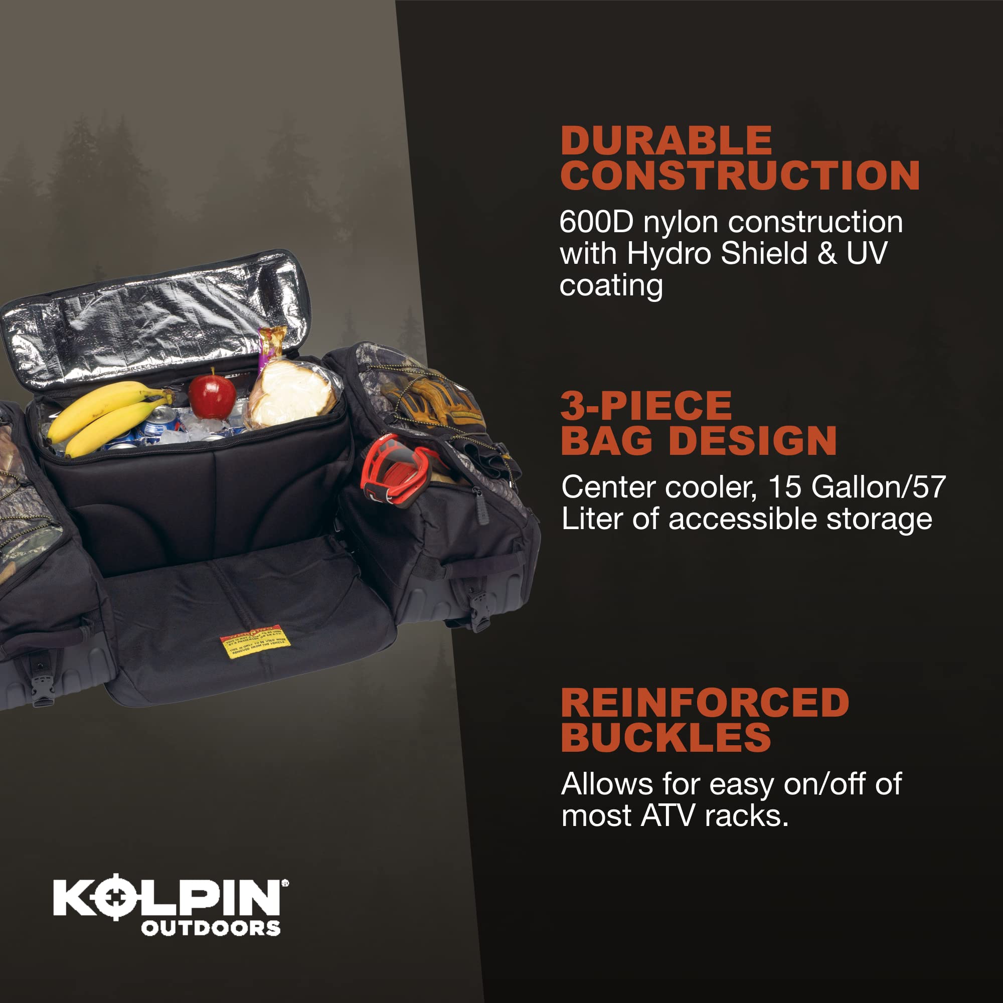 Kolpin Matrix Seat Bag - Black - 91155, 32' X 22' X 11'