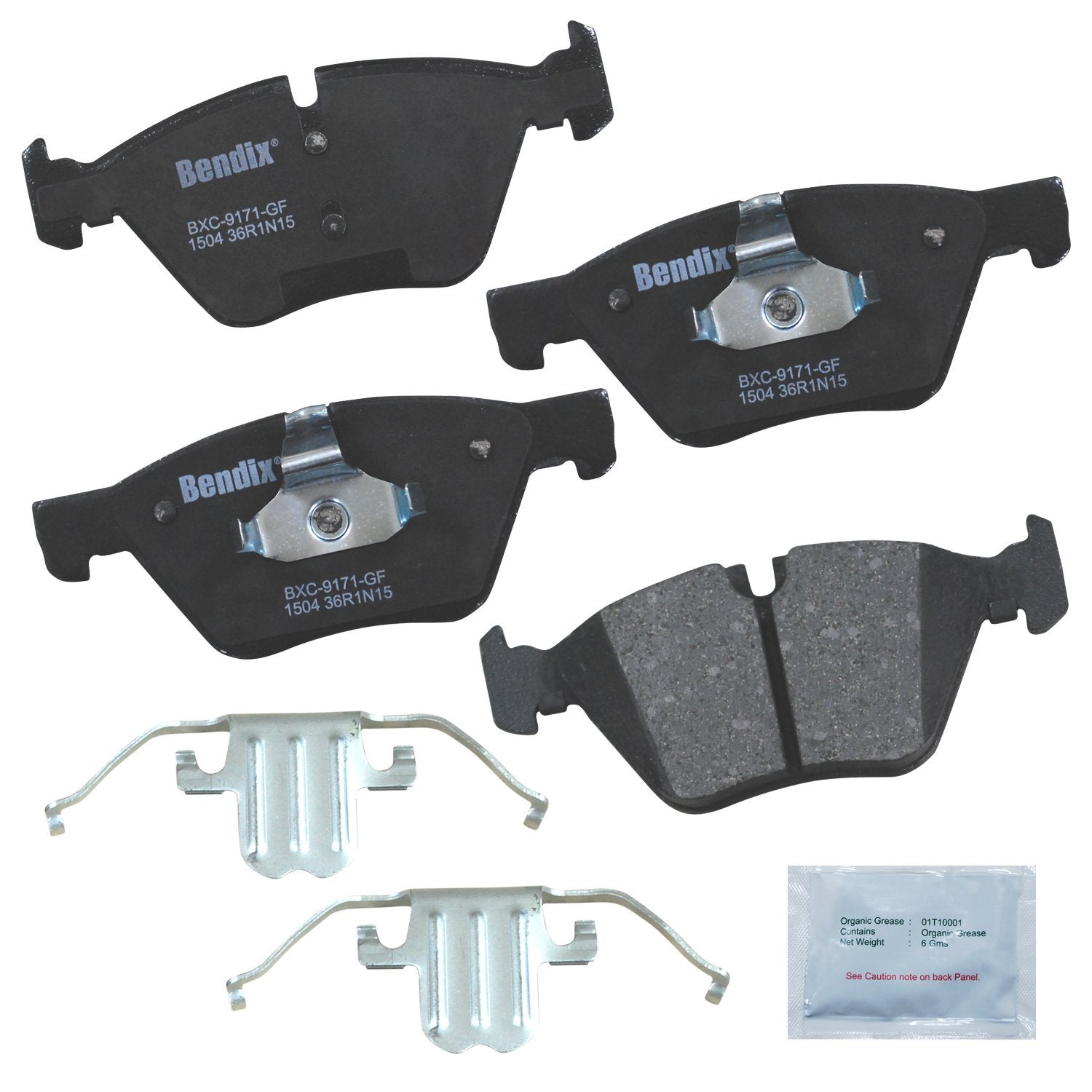 Bendix Priority1 Cfc1504 Ceramic Front Brake Pads For Bmw 528I 2016-2011, 528I Xdrive 2016-2012