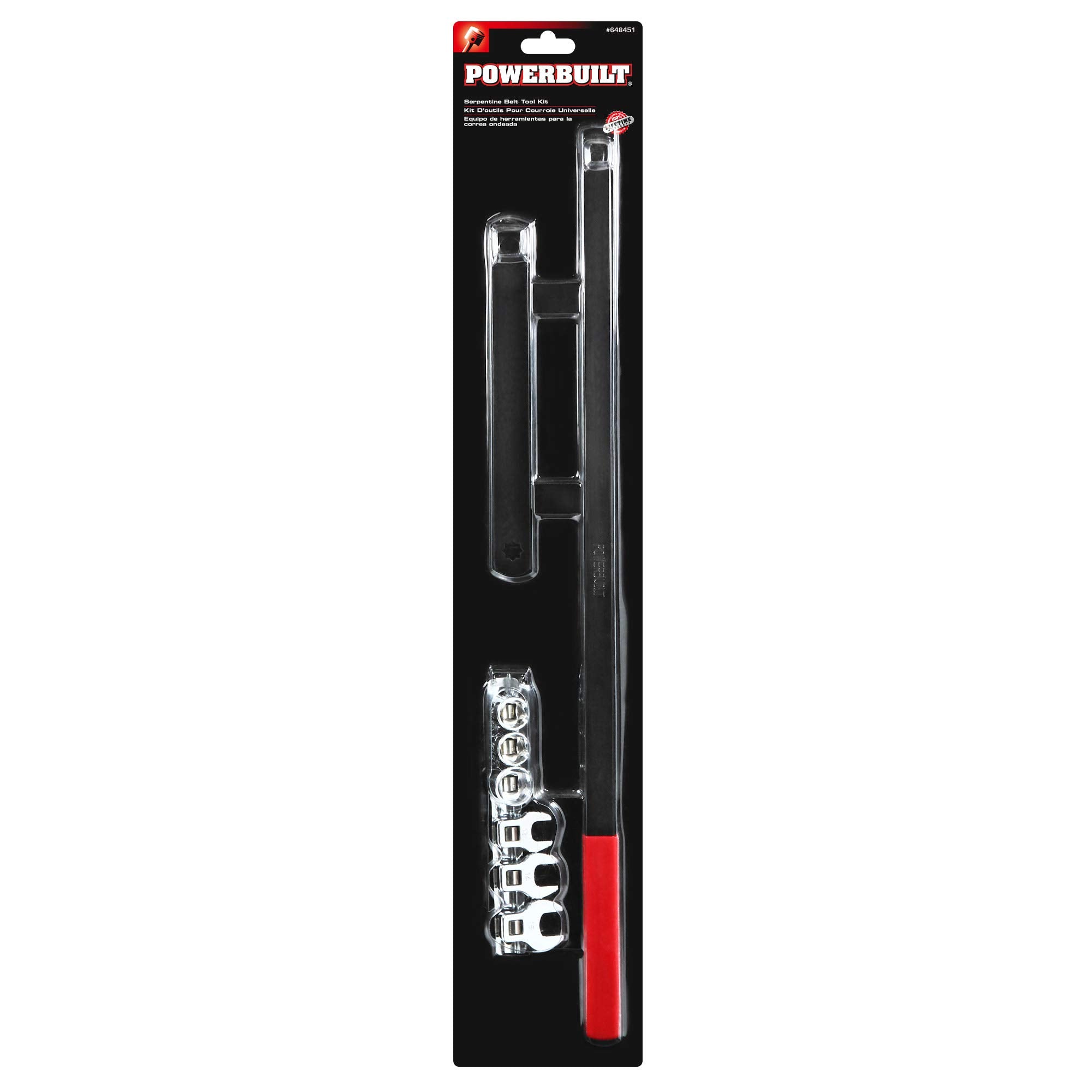 Powerbuilt Serpentine Belt Tool Kit - 648451, Black