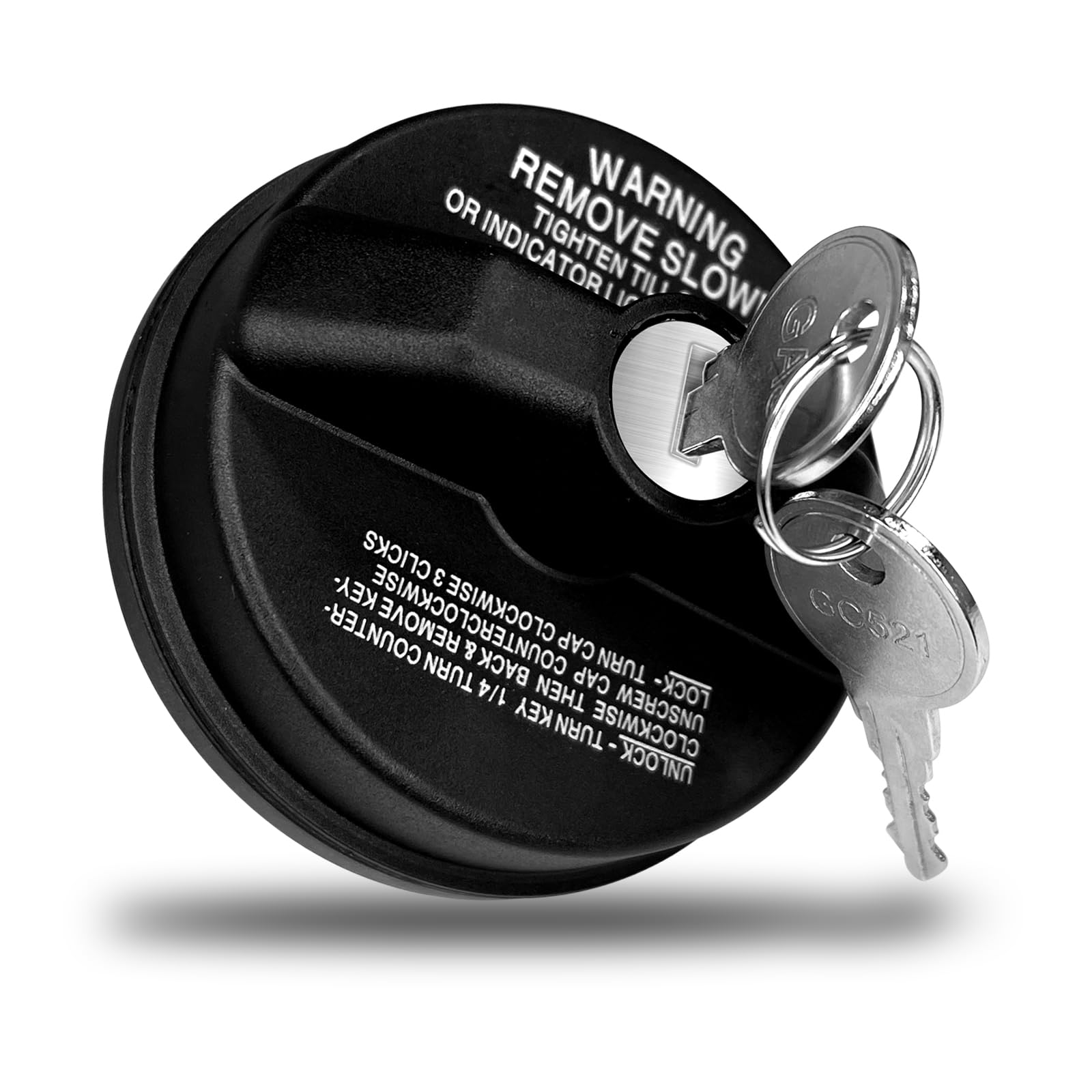 QBOONPT Locking Gas Cap, Fuel Gas Tank Cover Locked Compatible with Toyota 4Runner, Chevy Silverado Camaro, Honda Nissan GMC Maz