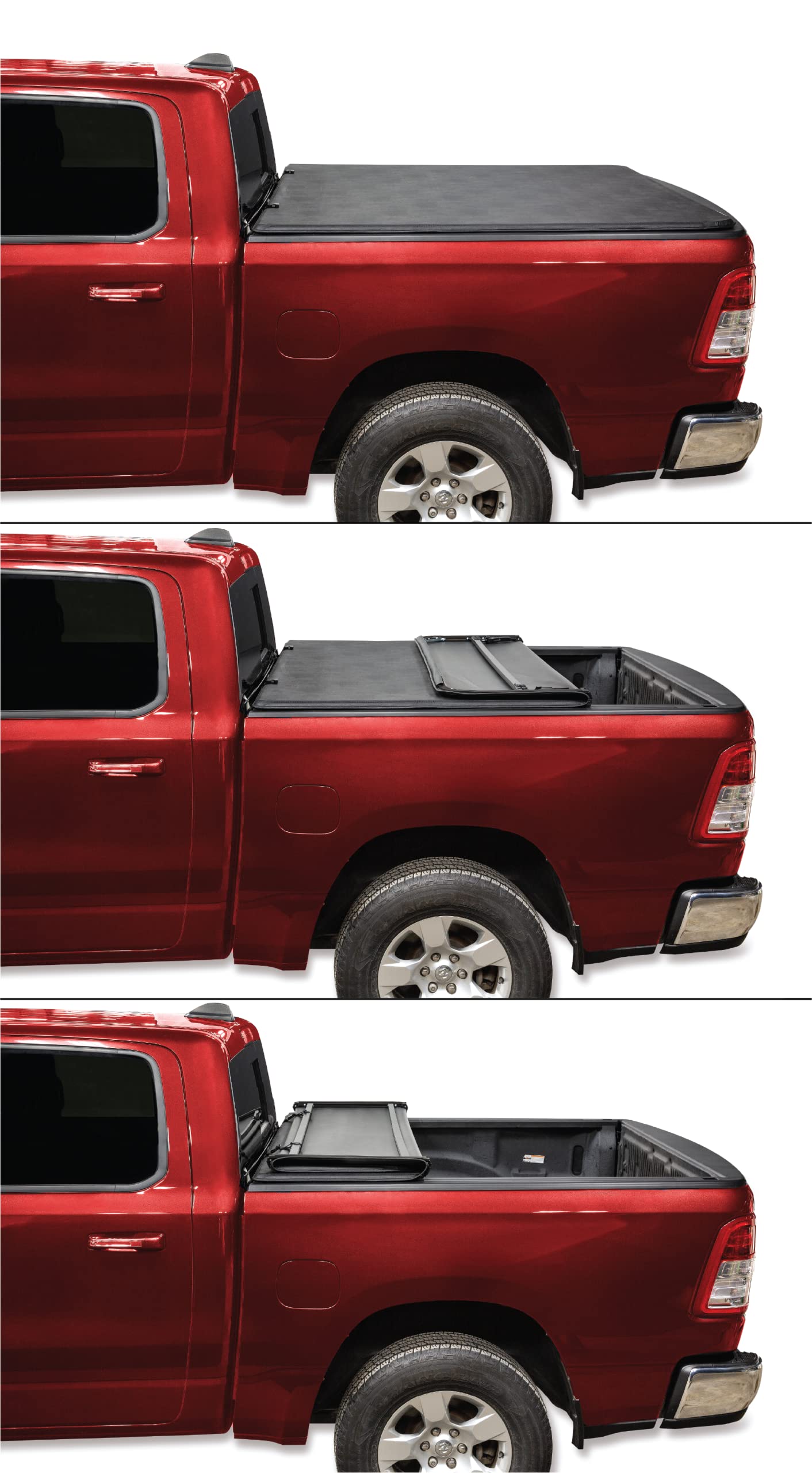 Leer Folditup Toyota Tacoma Tonneau Cover | Fits Toyota Tacoma With 52    Bed W/Track (2016-2023) | Does Not Fit Trail Edition |