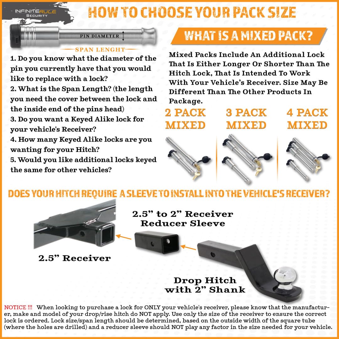 61101 | Single Pack, 1.25'' Receiver Lock, Heavy Duty Hitch Lock Pin, American Made In Usa, Best Truck Accessories - Locking Hit