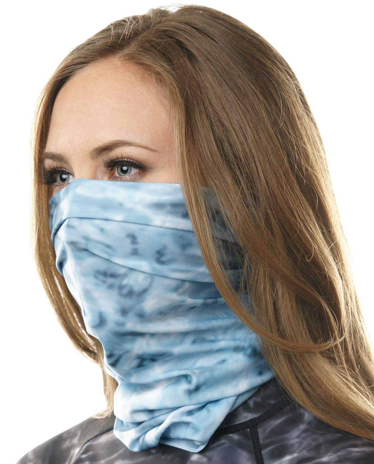 Aqua Design Womens Face Mask Scarf UPF 50+ Sun Protection Headwear Headband Hair Scrunchie Neck Gaiter Sizes XS  XL