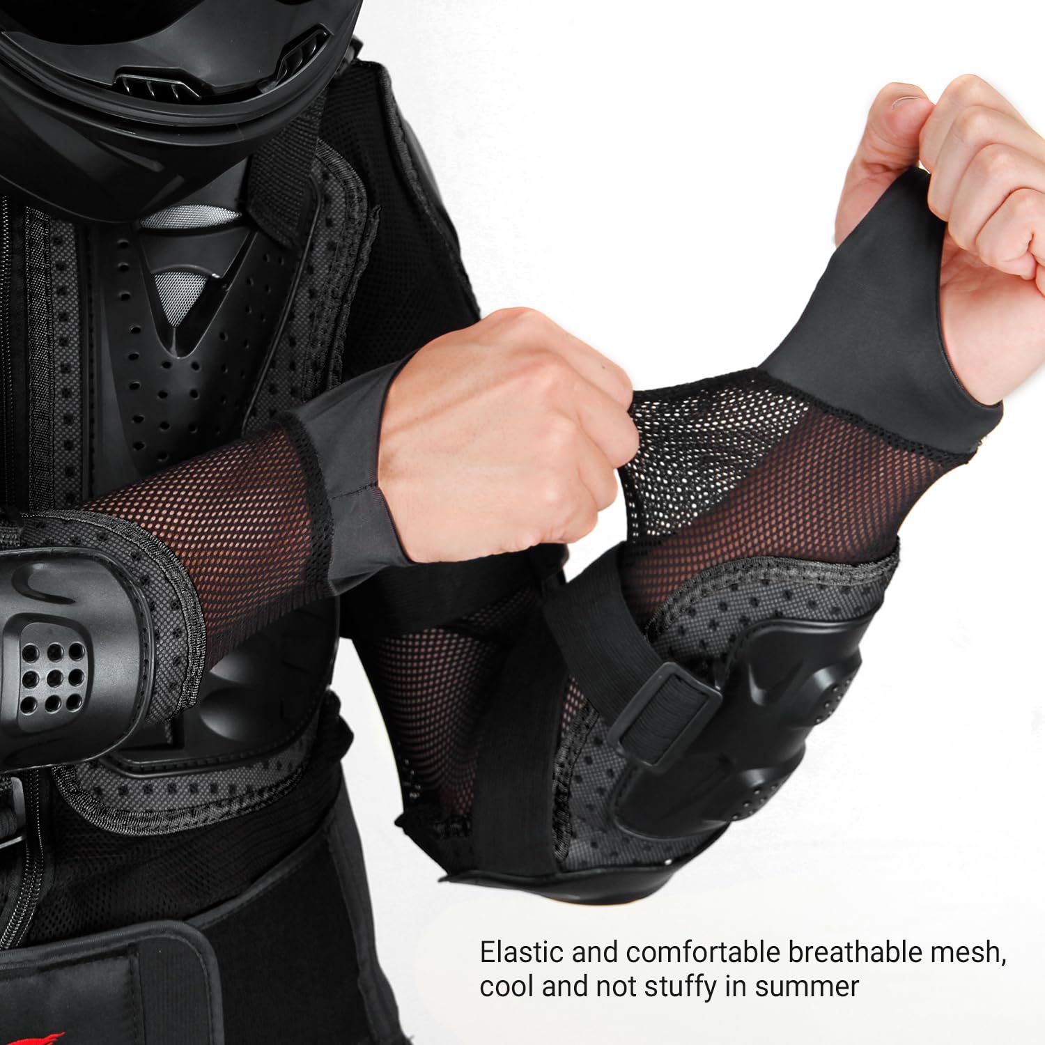 HEROBIKER Motorcycle Full Body Armor Jacket spine chest protection gear Motocross Motos Protector Motorcycle Jacket Armour (Larg