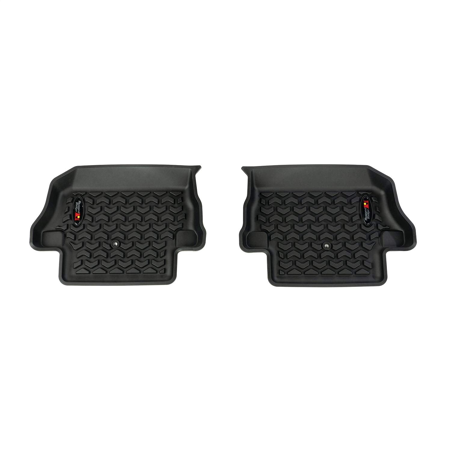 Rugged Ridge Floor Liner Set For Jeep Wrangler Jl | Front & Rear, 4-Piece Set, All-Terrain, Black | 12987.43 | Fits 2018-2024 Jeep Wrangler Jl 2-Door