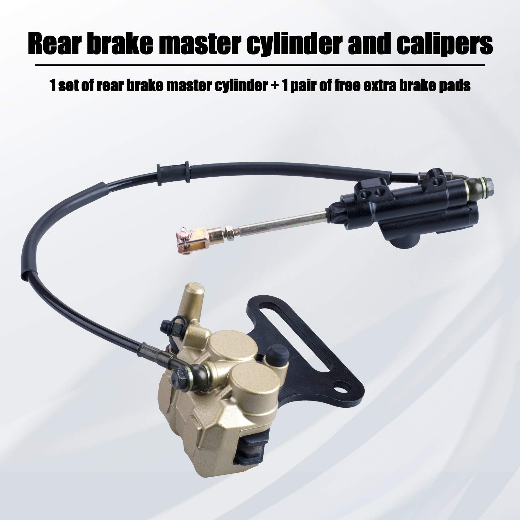 12mm rear disc hydraulic brake master cylinder caliper Compatible with 70cc 90cc 110cc 125cc 140cc 150cc SSR Baja apollo Taotao