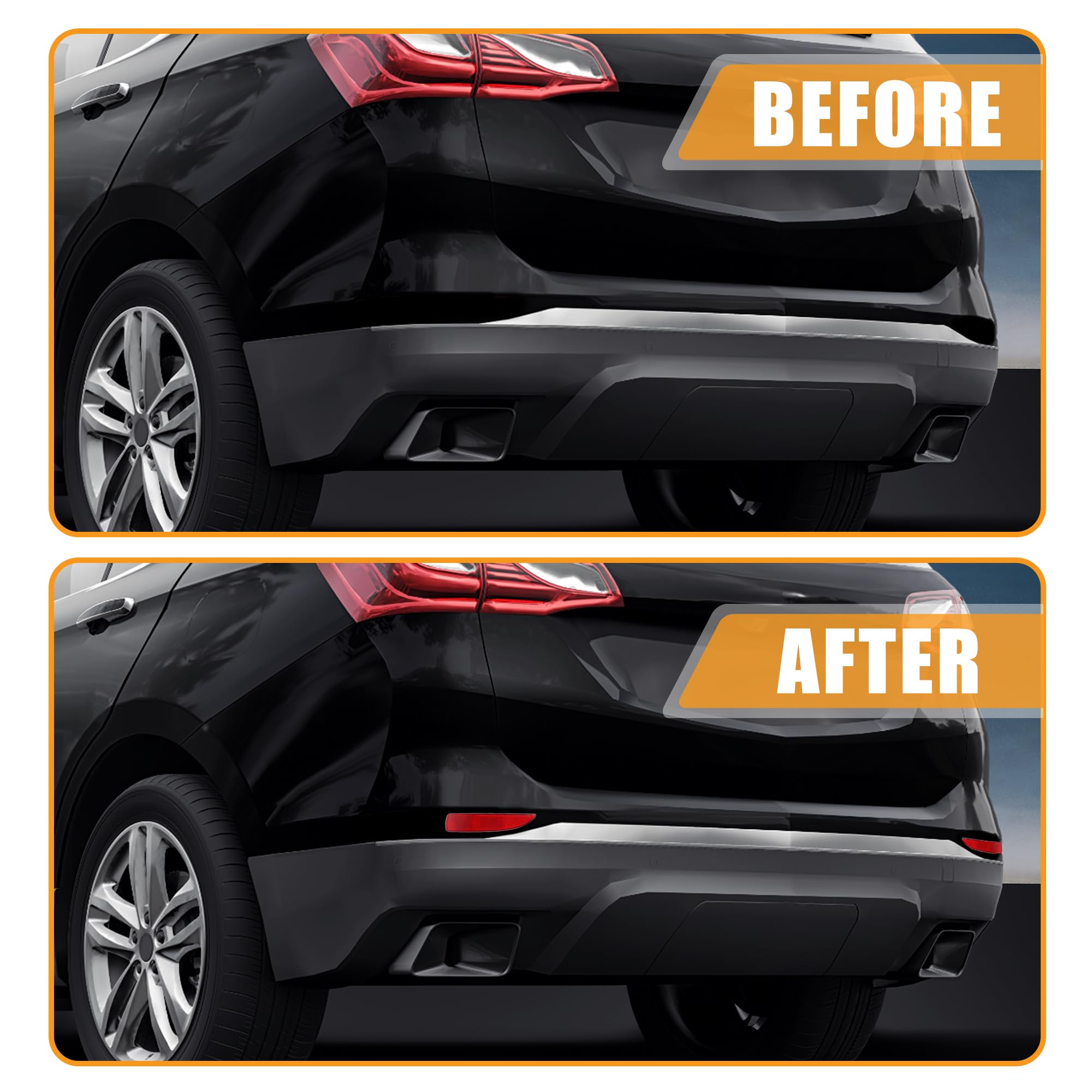 X Autohaux 1 Pair Rear Bumper Reflector Side Marker For Toyota Yaris 2017-2020 Bumper Reflector Strip No.52164-Wb002/52163-Wb002