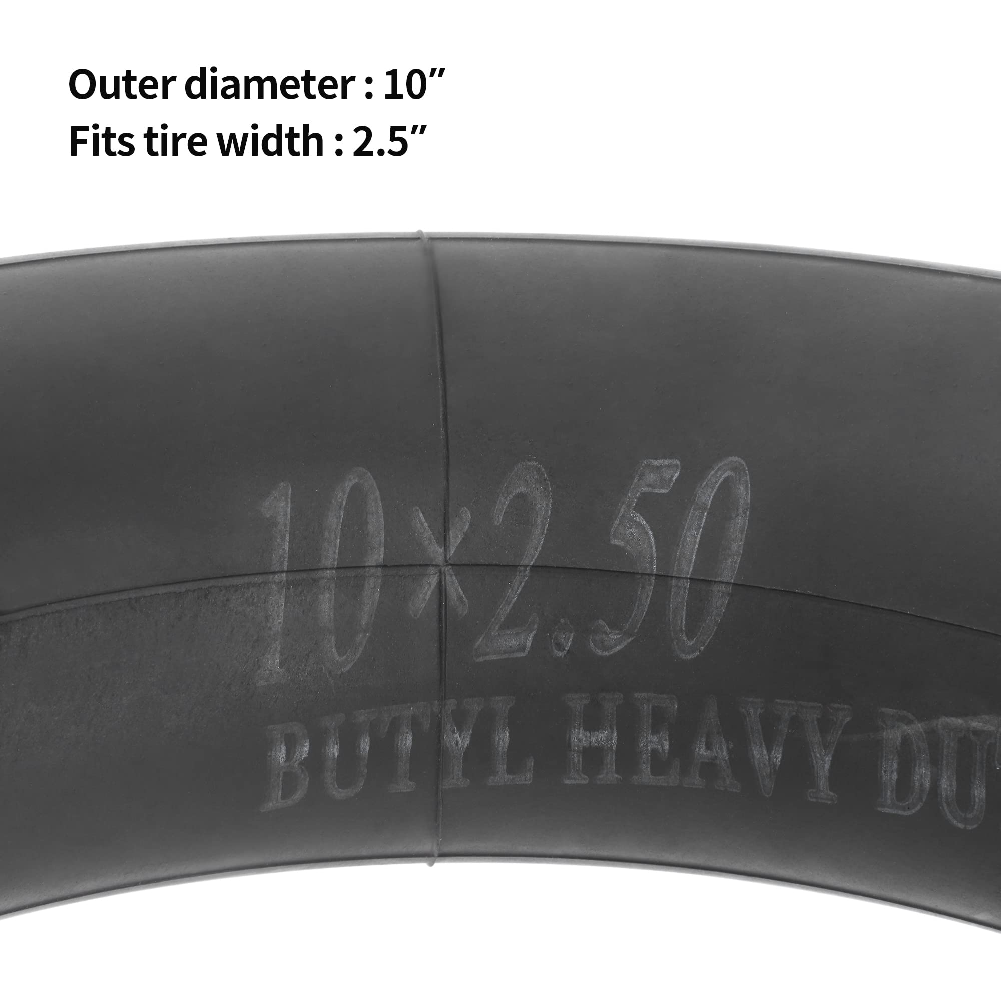 2 Pack of 10x2.50 10'' Inner Tube thicken replacement for 10 Inch Smart Electric Scooter fit 36v 48v 400w 500w 800w Hub Motor TR