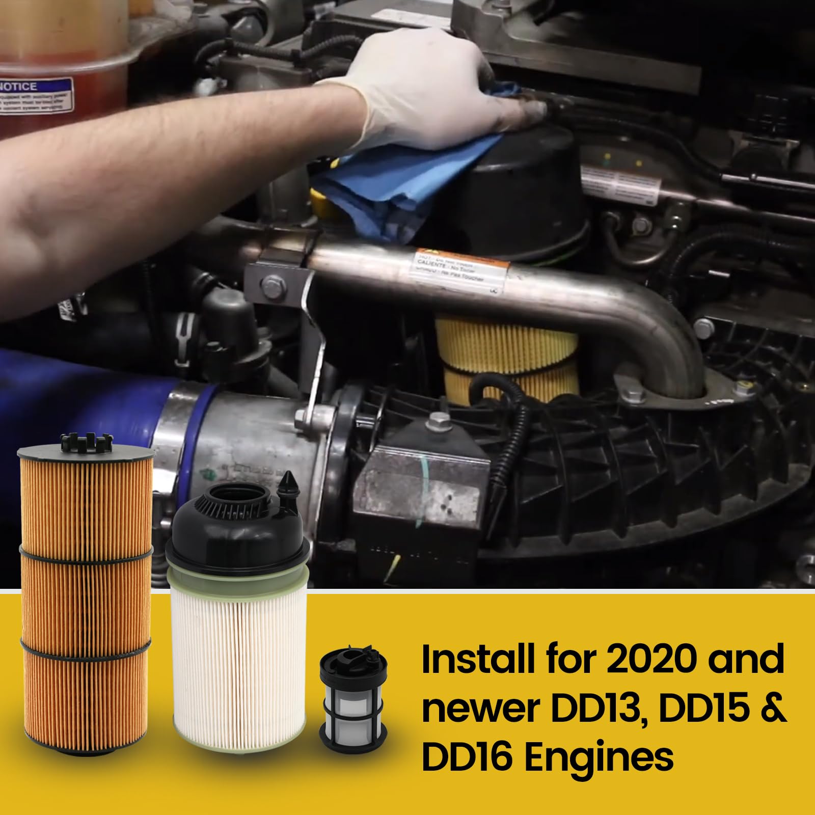 Maintenance Kits, for 2020 and Newer DD13, DD15, DD16 Diesel Engines, Include LF17800 Oil Filter and A4720921705 Fuel Filter Kit
