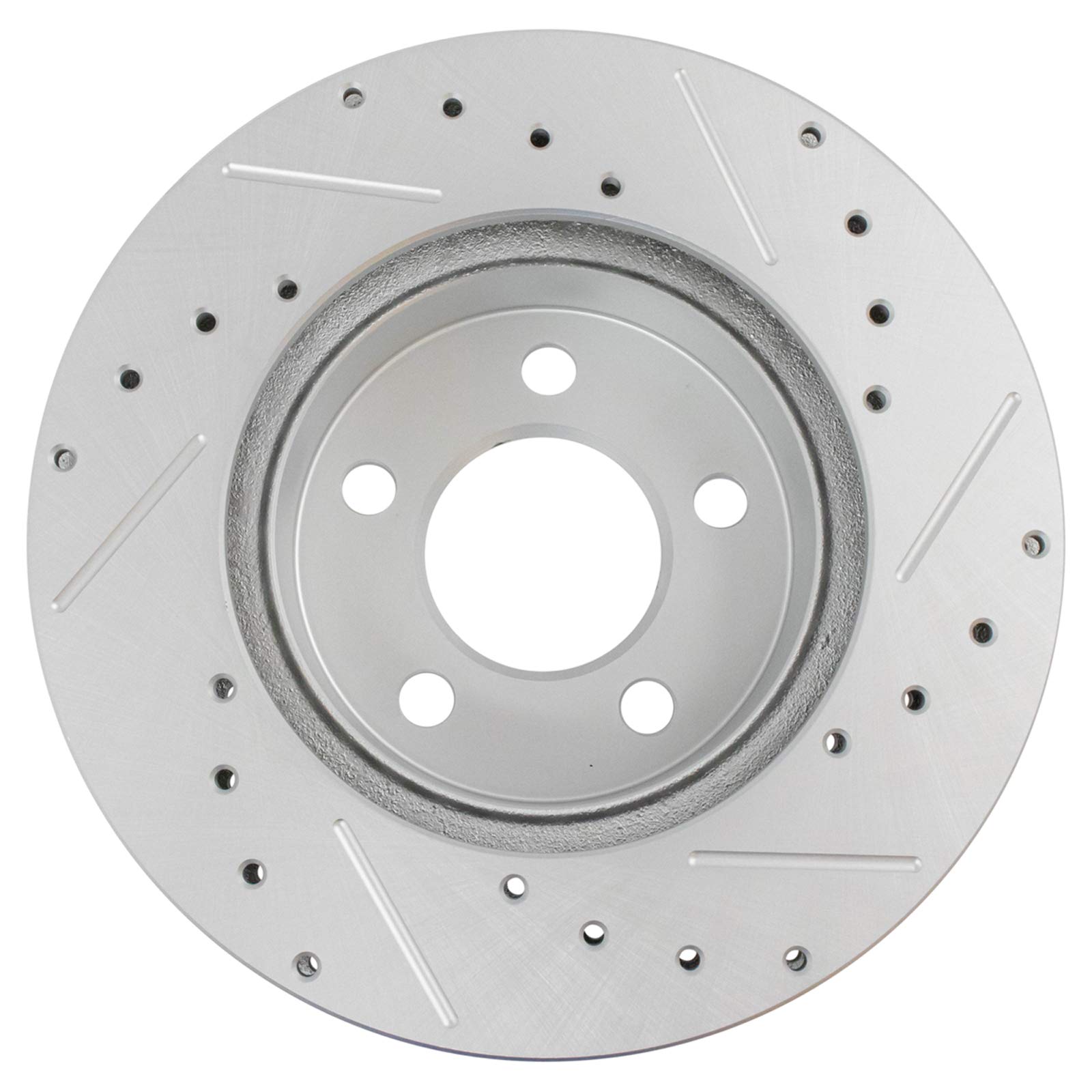 Trq Front Performance Brake Rotors Set Vented Premium G-Coated Cross Drilled & Slotted Compatible With 1995-2001 Ford Explorer 1