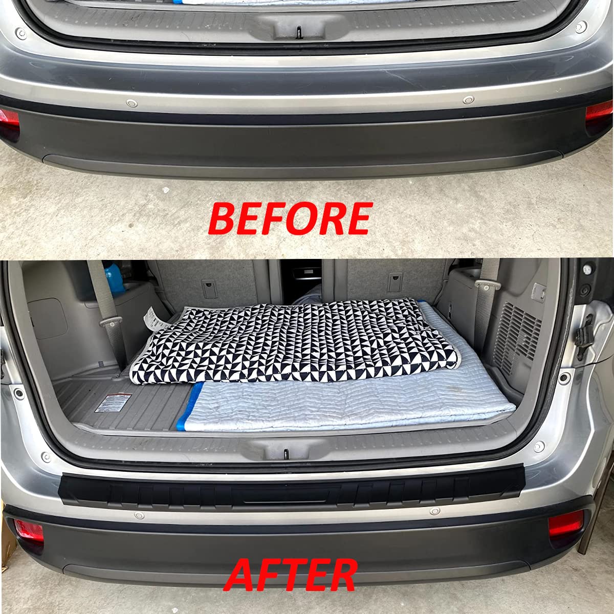 Tybock Rear Bumper Protector Guard Accessory Trim Cover Scratch Resistant Trunk Door Entry Guards Compatible With Highlander 201