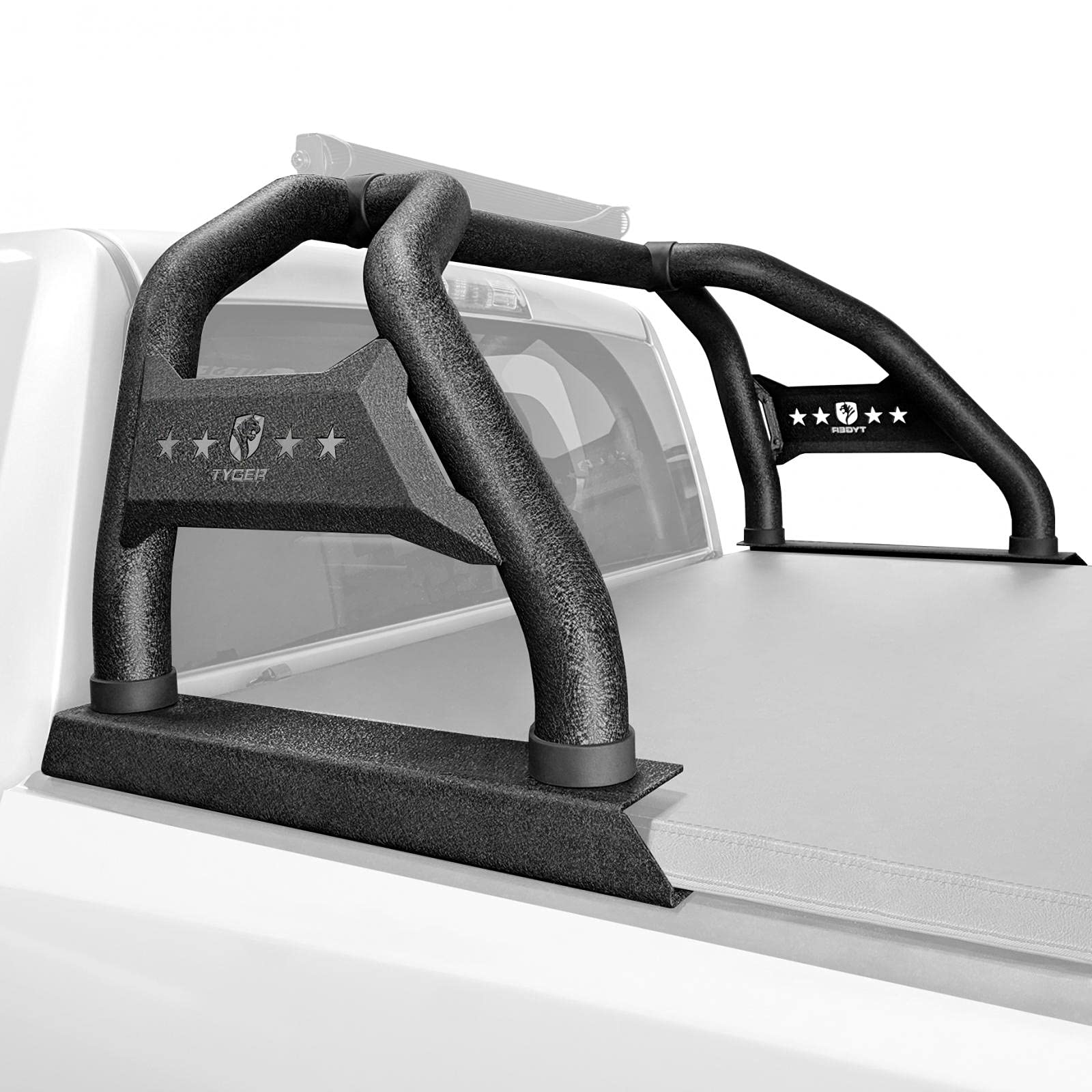 Tyger Auto Sport Bar Compatible With 2002-2018 Dodge Ram 1500; 2002-2023 2500 3500; 2019-2024 Classic | Fleetside 6.5/8' Bed | Tg-Sb7D88258 | Textured Black | Light Mount | Roll Bar