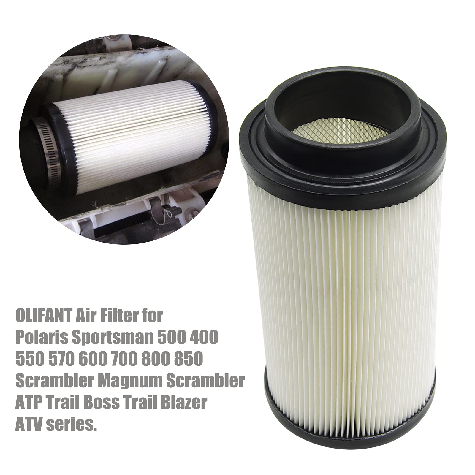 3Pcs Air Filter For Polaris Sportsman 500 570 850 335 400 450 550 600 700 800 1000 XP/Scrambler 500 850 1000 XP Magnum Trail Bla