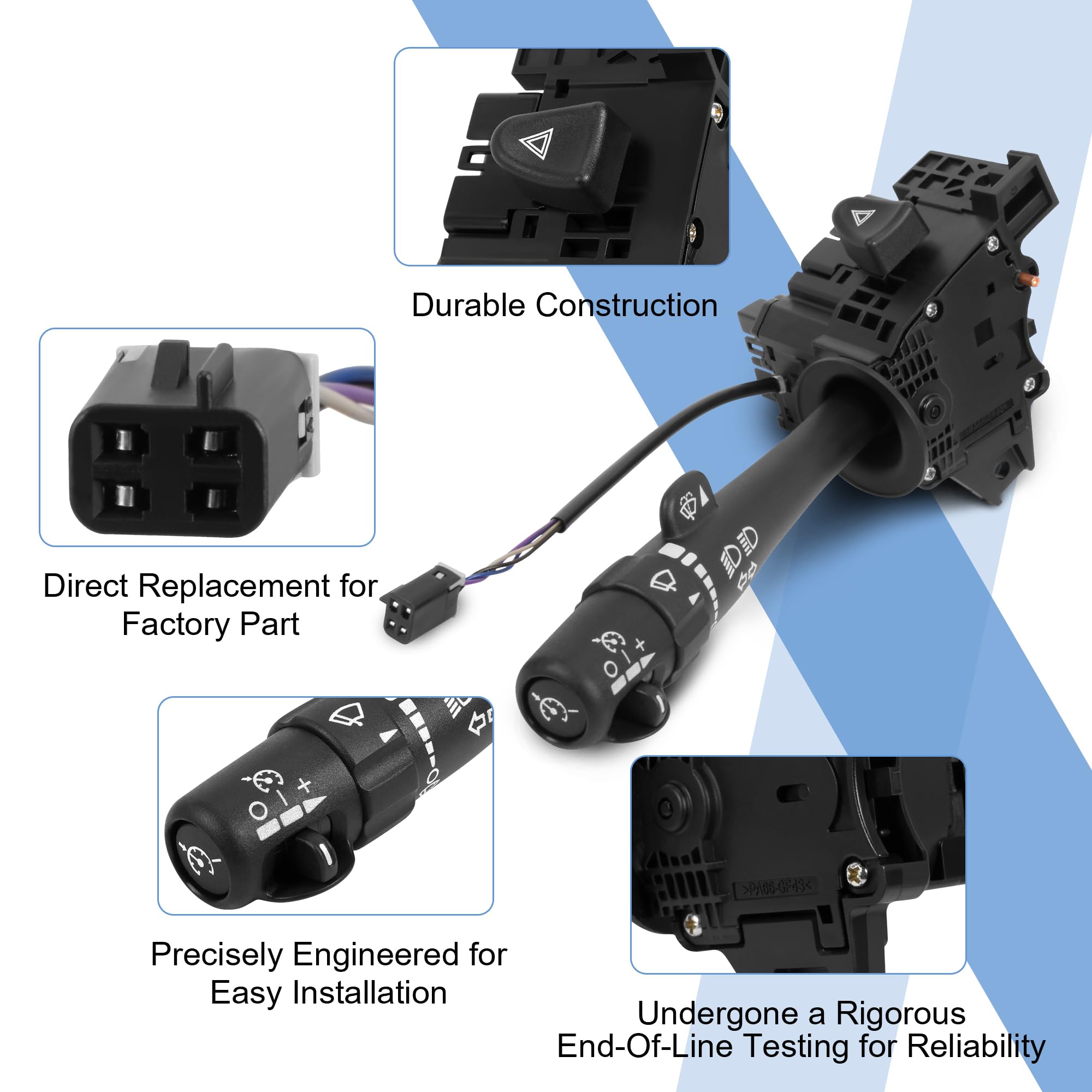 Basiker Turn Signal Switch Multi-Function Combination Wiper Switch Replacement For 03-06 Chevy Silverado Tahoe Gmc Sierra Yukon,