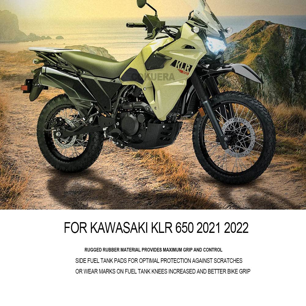 Motorcycle Accessories Tank Pad Rubber Anti-Slip Scratch-Resistant Protector Sticker For Klr 650 Klr650 2021 2022