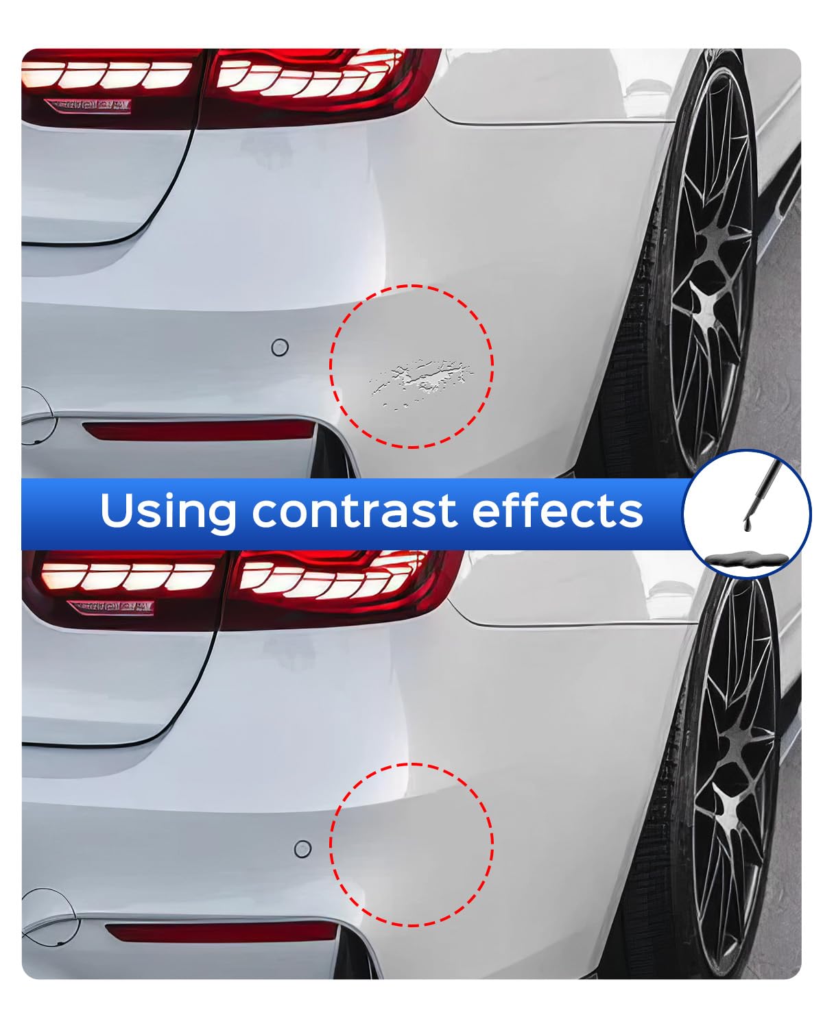 EVOOOR Touch Up Paint for BMW - Phytonic Blue Metallic (C1M) 0.41 Fl Oz - Exact Match Scratch Repair for 2019-2020 X5