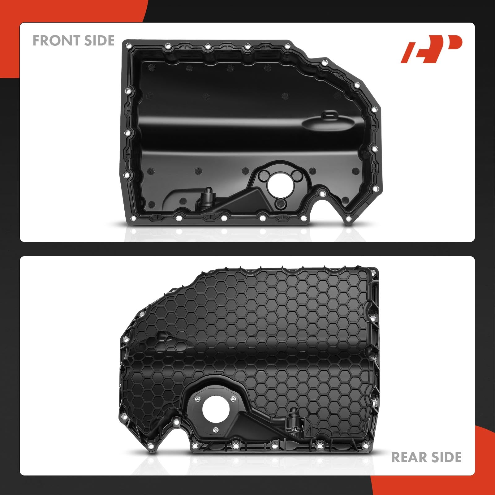 A-Premium Lower Engine Oil Pan Sump With Drain Plug Compatible With Audi A3 2013-2020, Q2 2018-2019, Q3 2019-2020, S3 2014-2020,