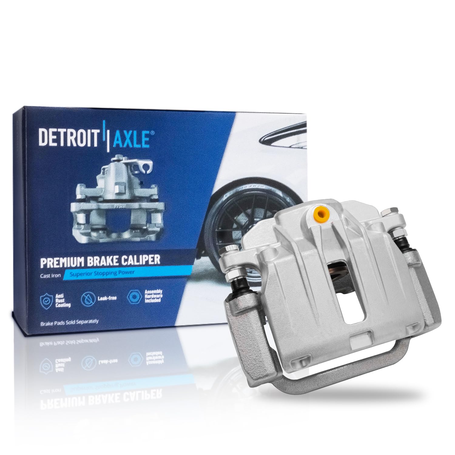 Detroit Axle - Rear Left Brake Caliper for Chevy GMC Silverado Sierra 1500 Cadillac DeVille DTS Driver Side Disc Brake Caliper w