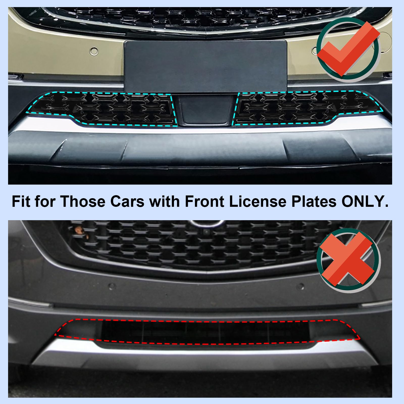 CDEFG CX-50 Front Grill Mesh Inserts, ABS Material, 2PCS, for 2023-2025 Mazda CX-50 Car Exterior Accessories