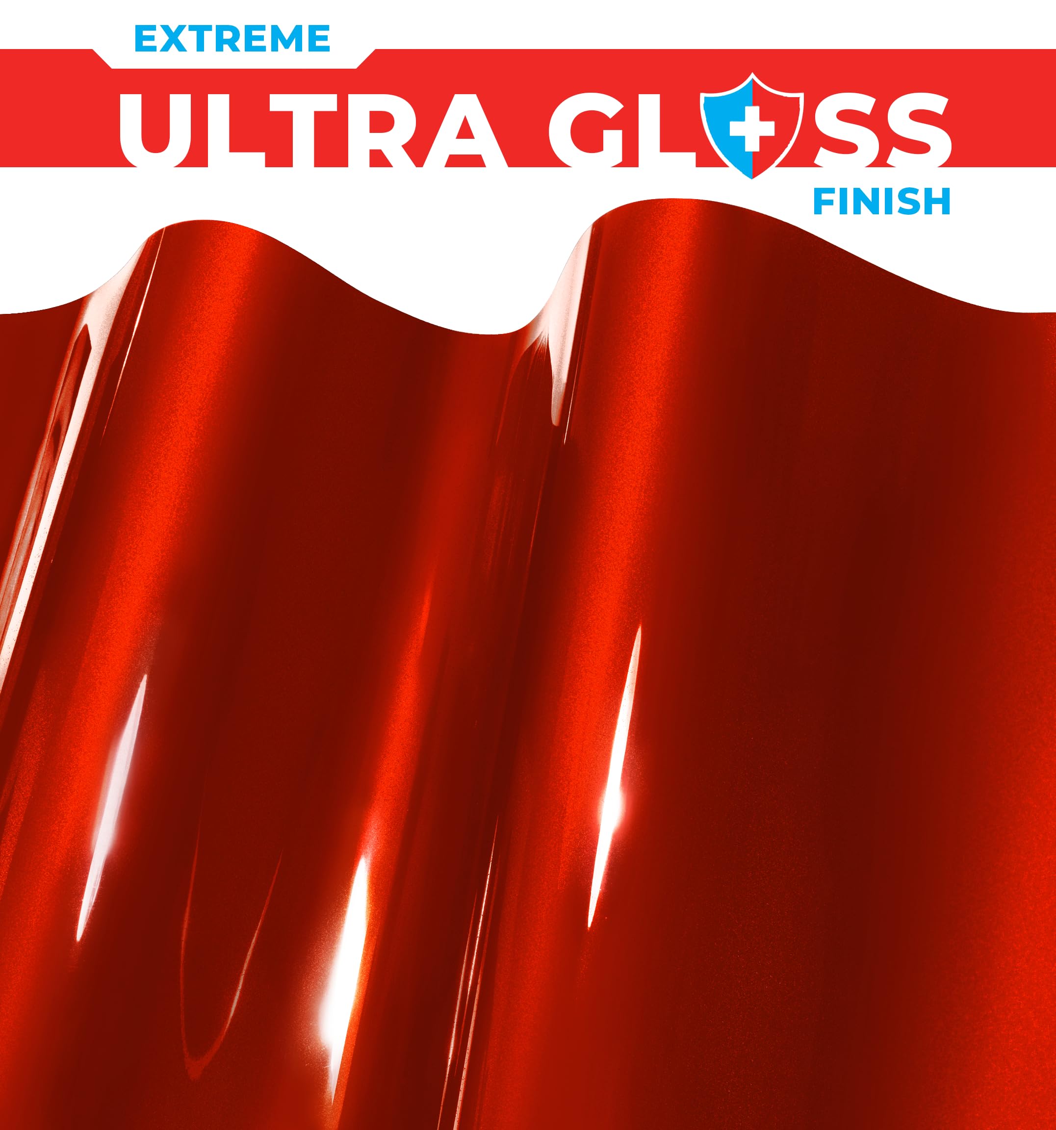 VViViD ColorFusion PPF Vinyl Car Wrap - Gloss Sinister Red, 10ft x 5ft Dry Apply
