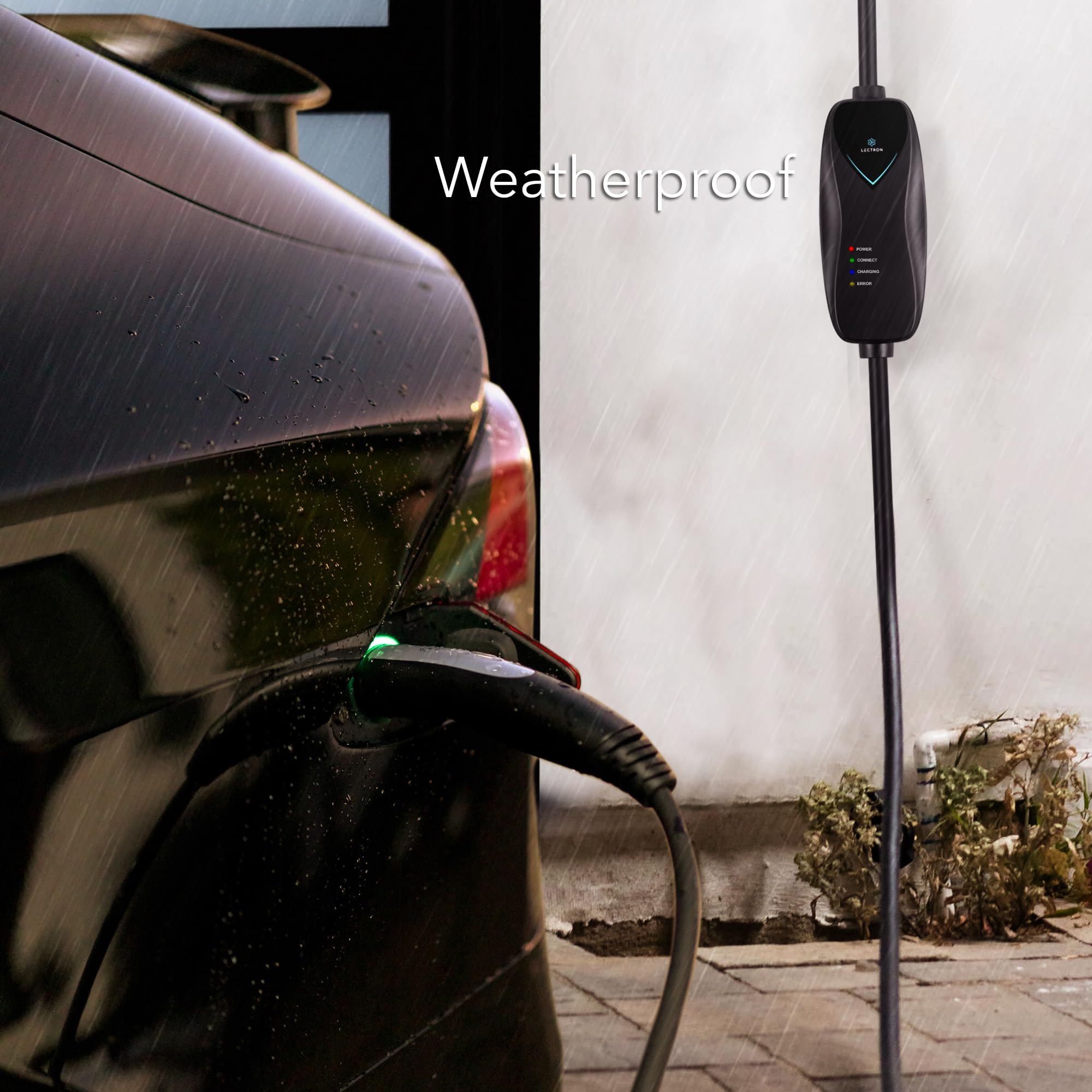 Lectron Level 1 Tesla Charger - 110V, 15 Amp, Nema 5-15 Plug, 16 Ft Extension Cord - Portable Electric Car Charger For Tesla - Compatible With All Tesla Models X/Y/3/S