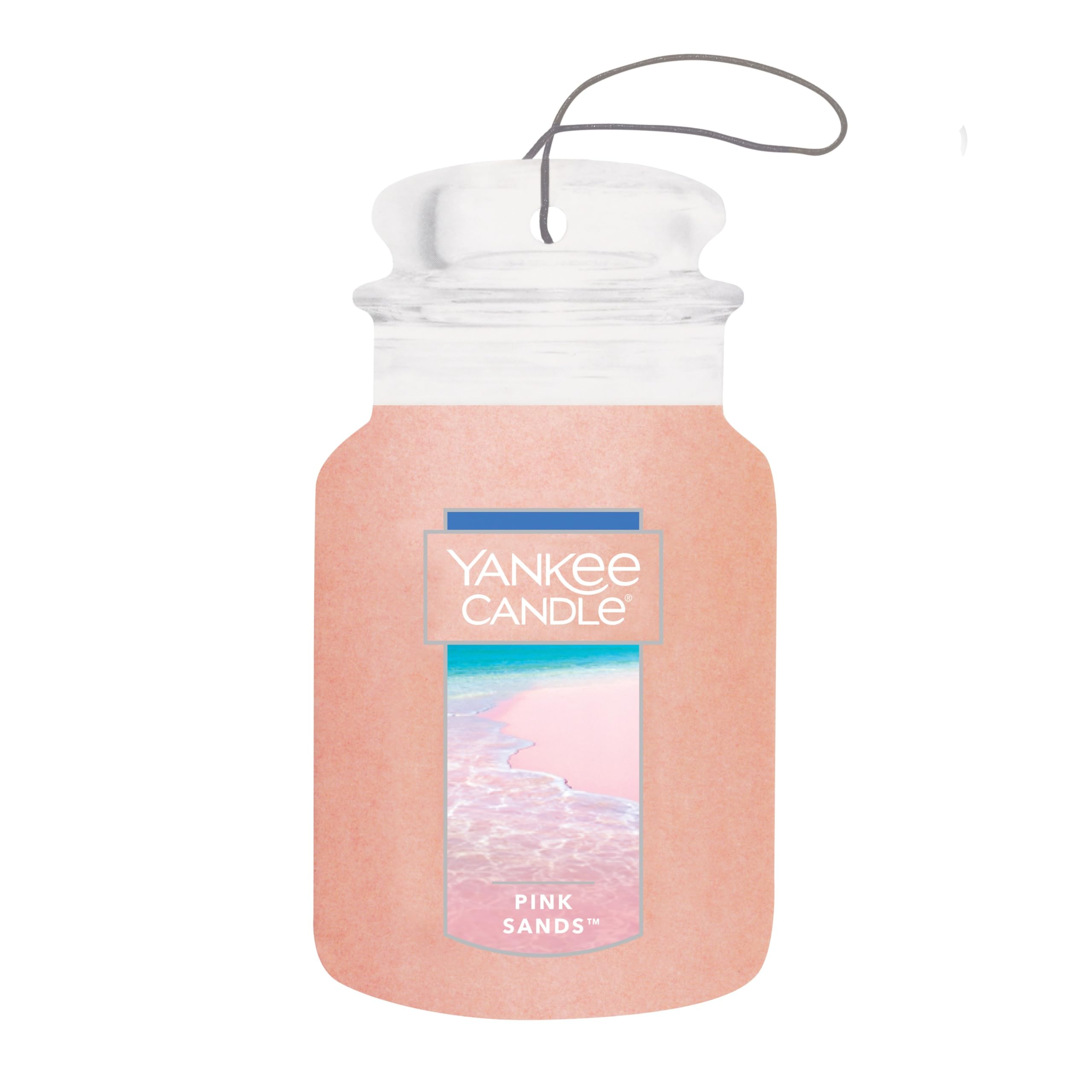 Yankee Candle Car Jar Pink Sands Air Freshener(Set Of 3)