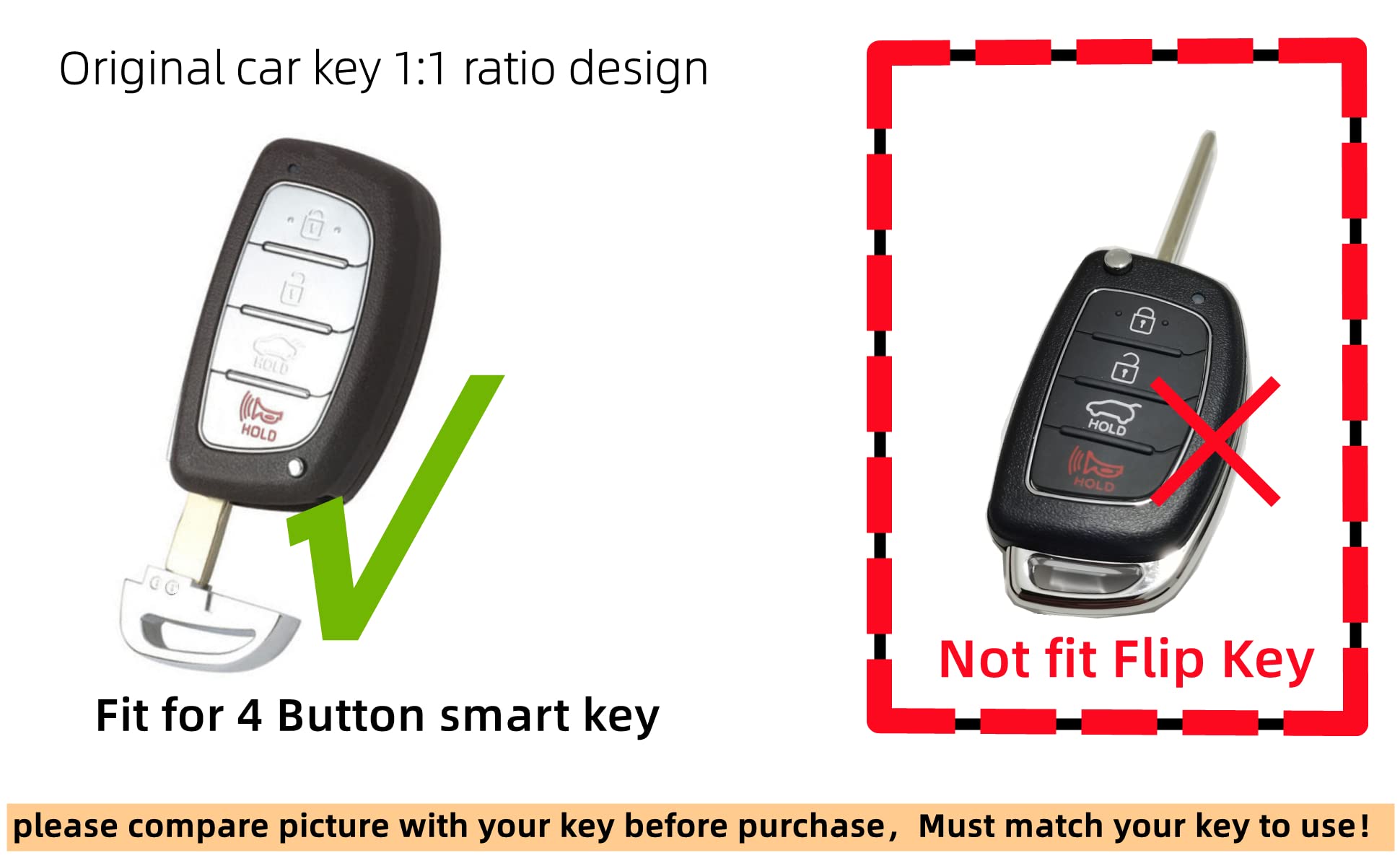 Reprotecting Silicone Rubber Key Fob Cover Compatible With 2016-2021 Hyundai Elantra Elantra Gt Ioniq Sonata Tucson Sy5Mdfna433«Not For Keys With Eject/Fold Buttons»(4 Button Smart Key, Black Purple)