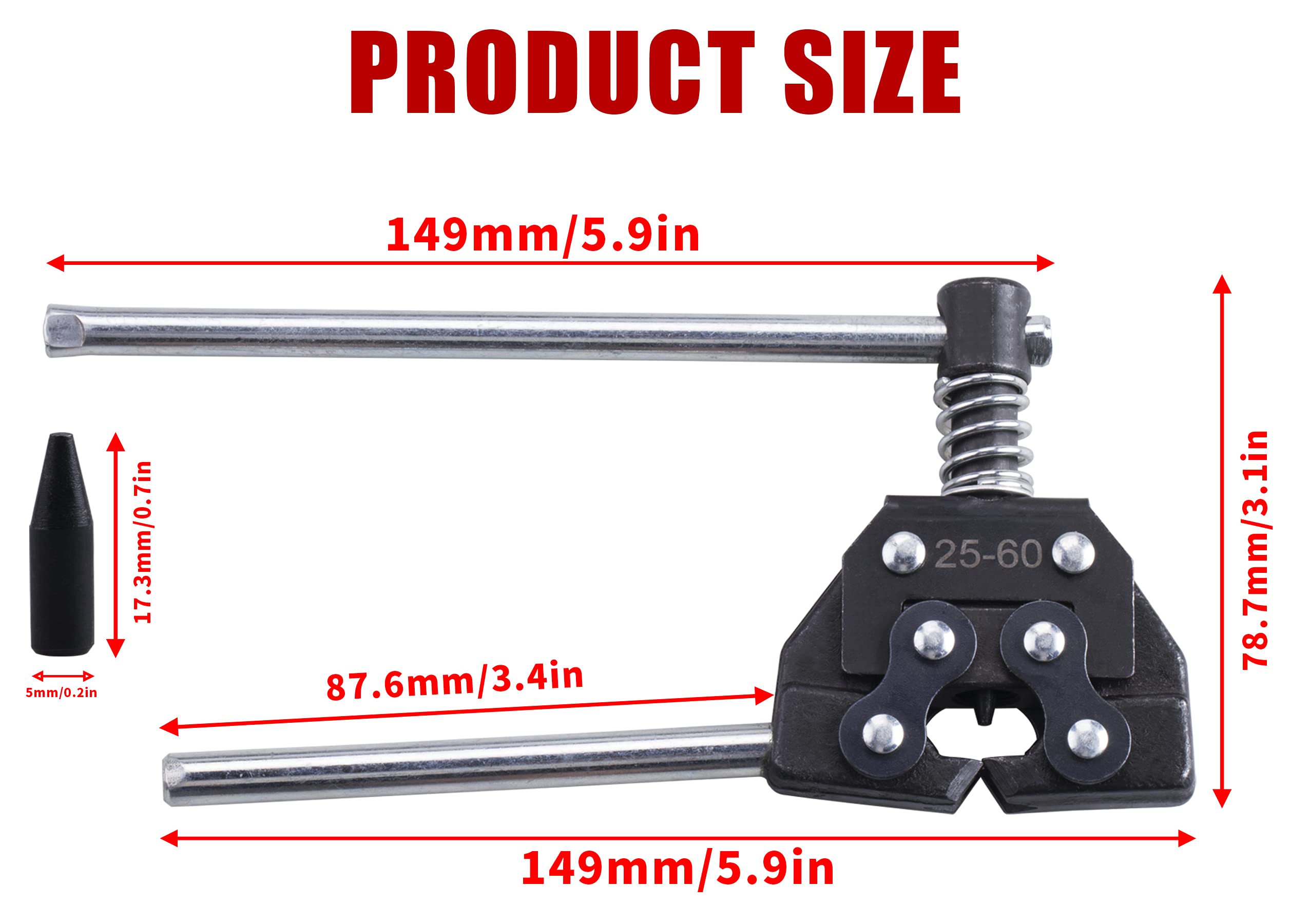 CNCMOTOK Chain Detacher Breaker Cutter Fit for 25/35/41/40/50/60 415H,428H, 520,530 Roller Chain Motorcycle Bicycle Go Kart ATV