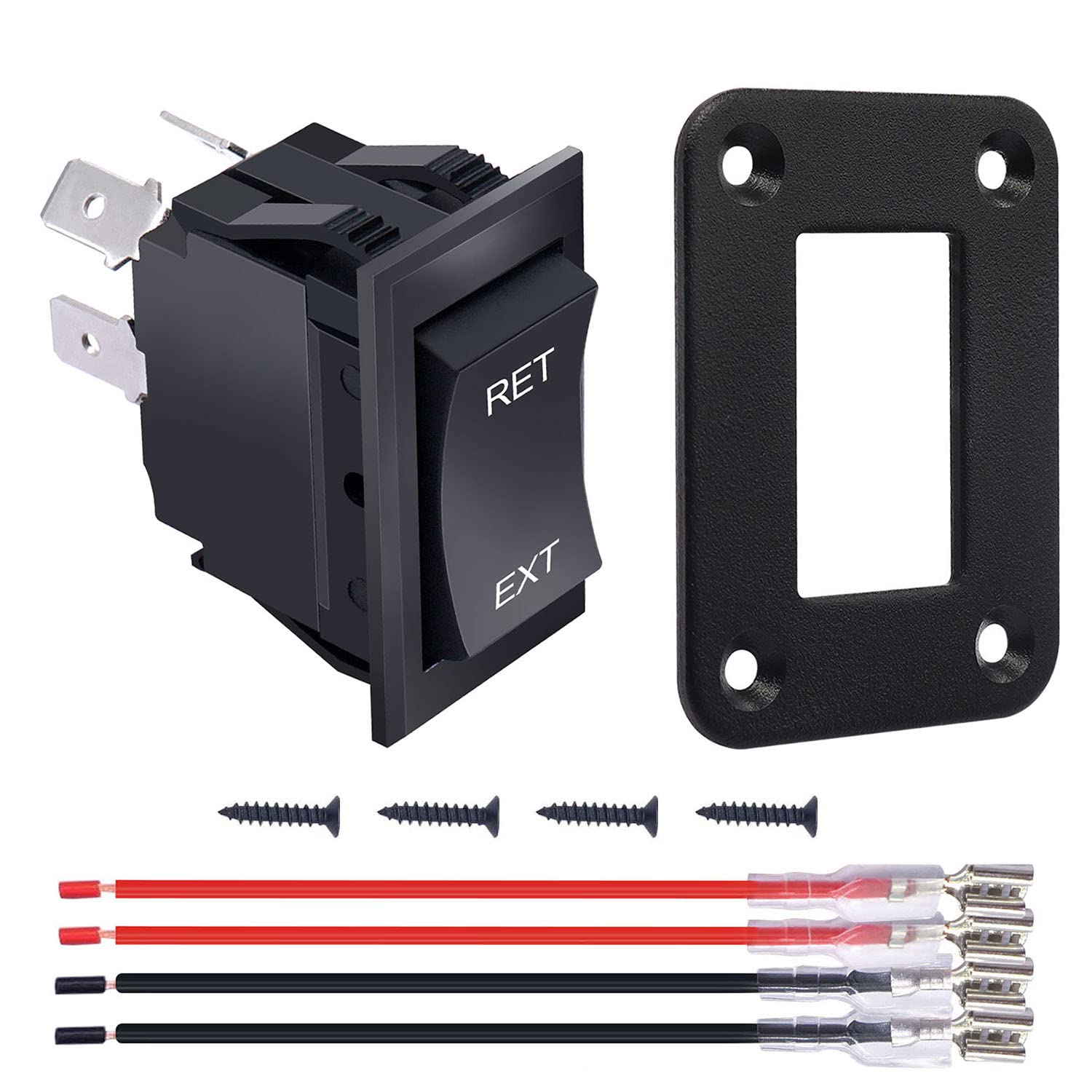 Weideer Power Stabilizer Switch Rv Jacks Leveling Momentary Reverse Polarity Rocker Switch 20A 12V Dc With Harness Screws For Ca