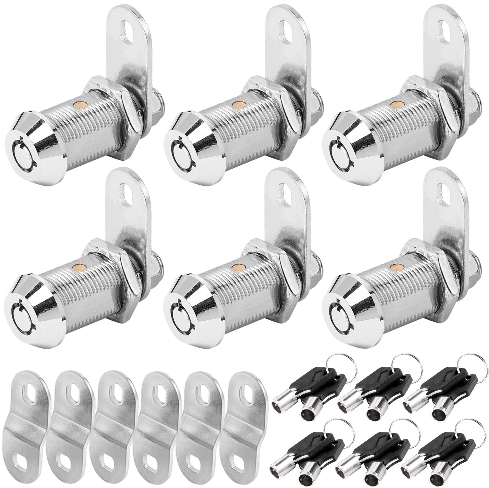 Sissinda Cam Lock Rv Storage Locks Keyed Alike, 1-1/8'' Fits On 7/8'' Max Door Thickness, Rv Compartment Locks For Camper Traile